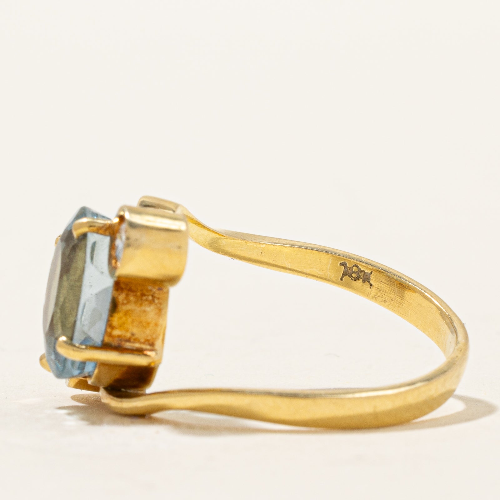 Blue Topaz & Diamond Ring | 3.00ct, 0.20ctw | SZ 6.5 |