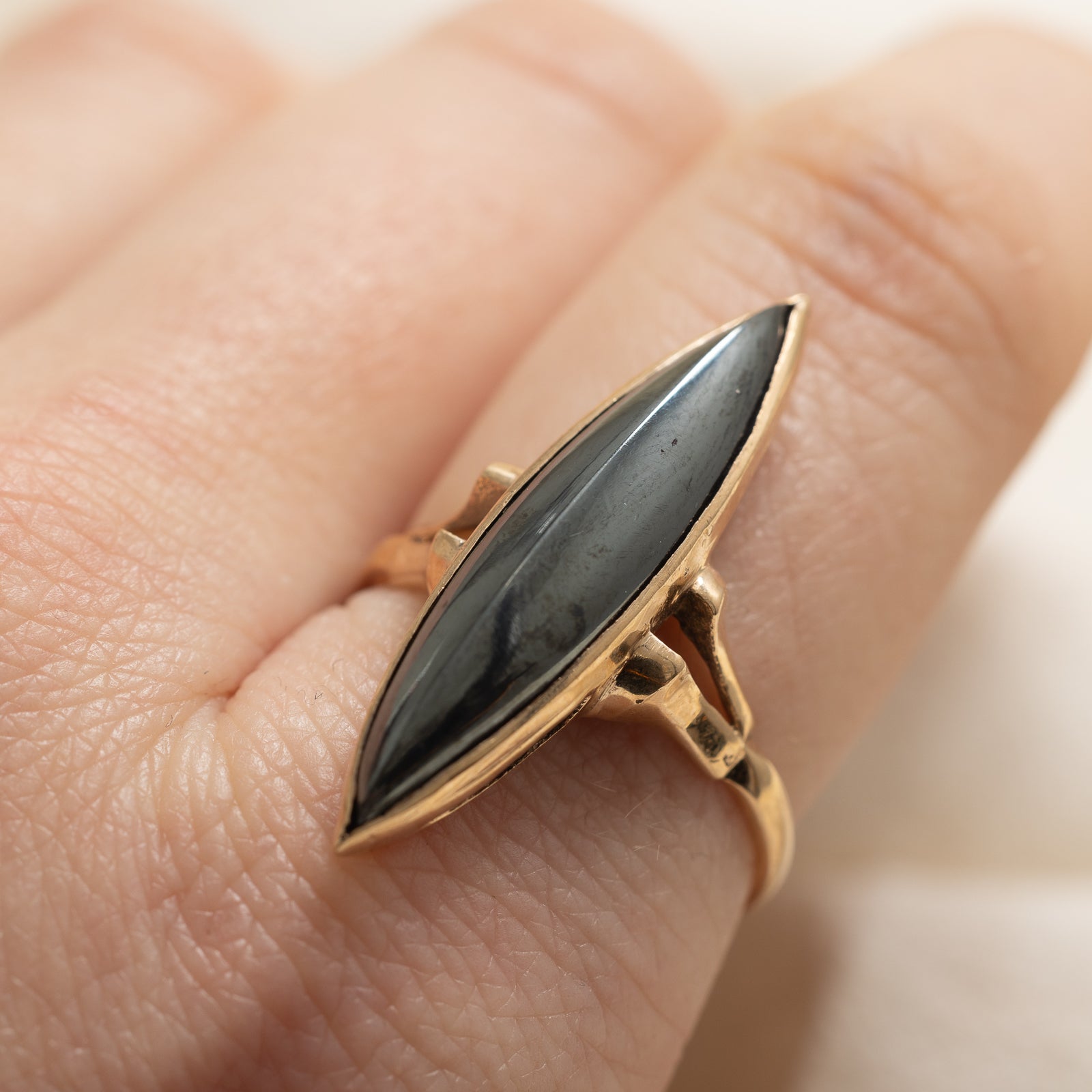Hematite Navette Ring | 7.75ct | SZ 6