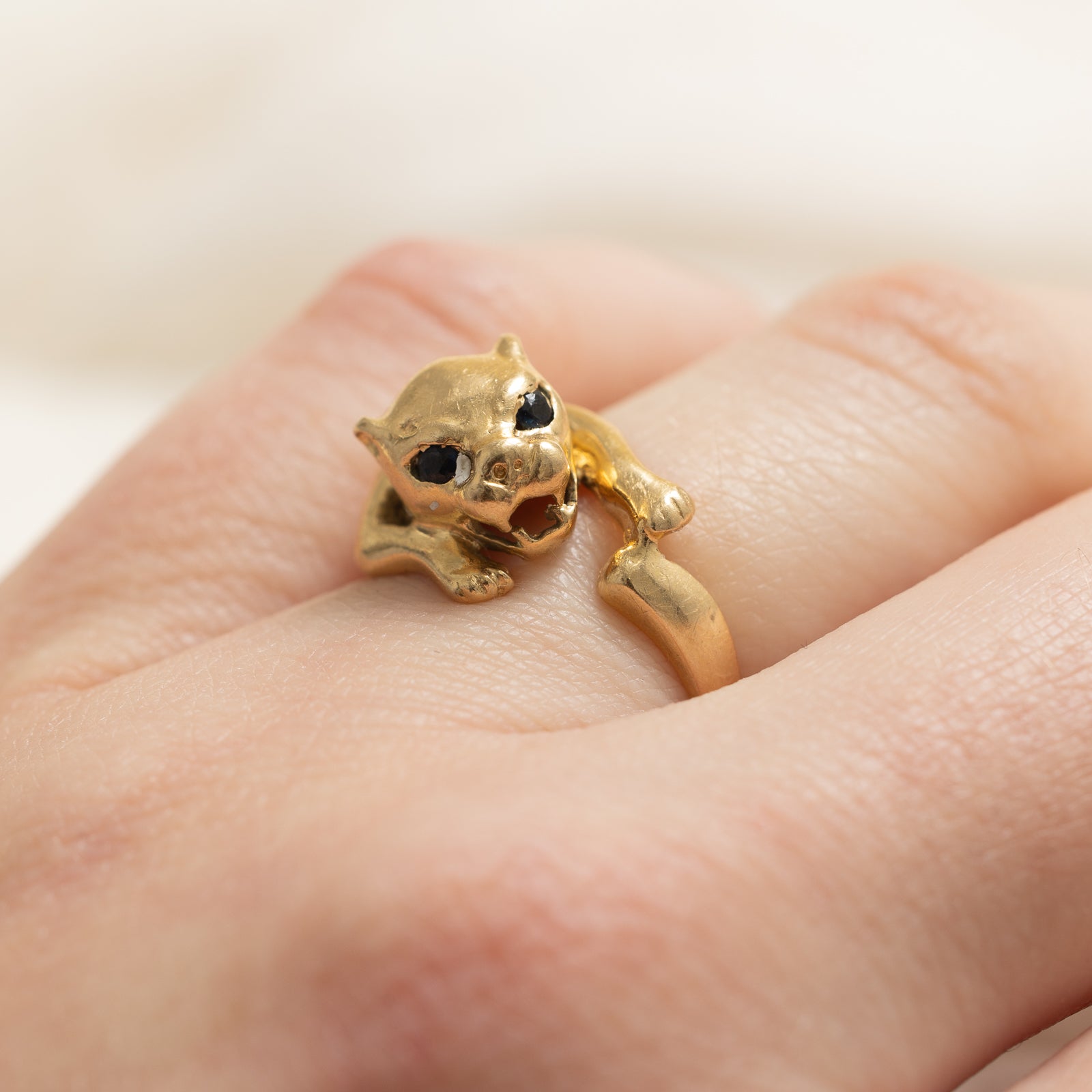 Panther Sapphire Ring | 0.04ctw | SZ 5.5