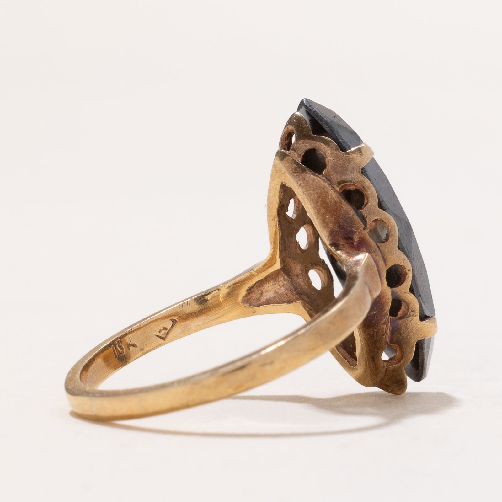 Marquise Cut Hematite Ring | 6.75ct | SZ 7.5