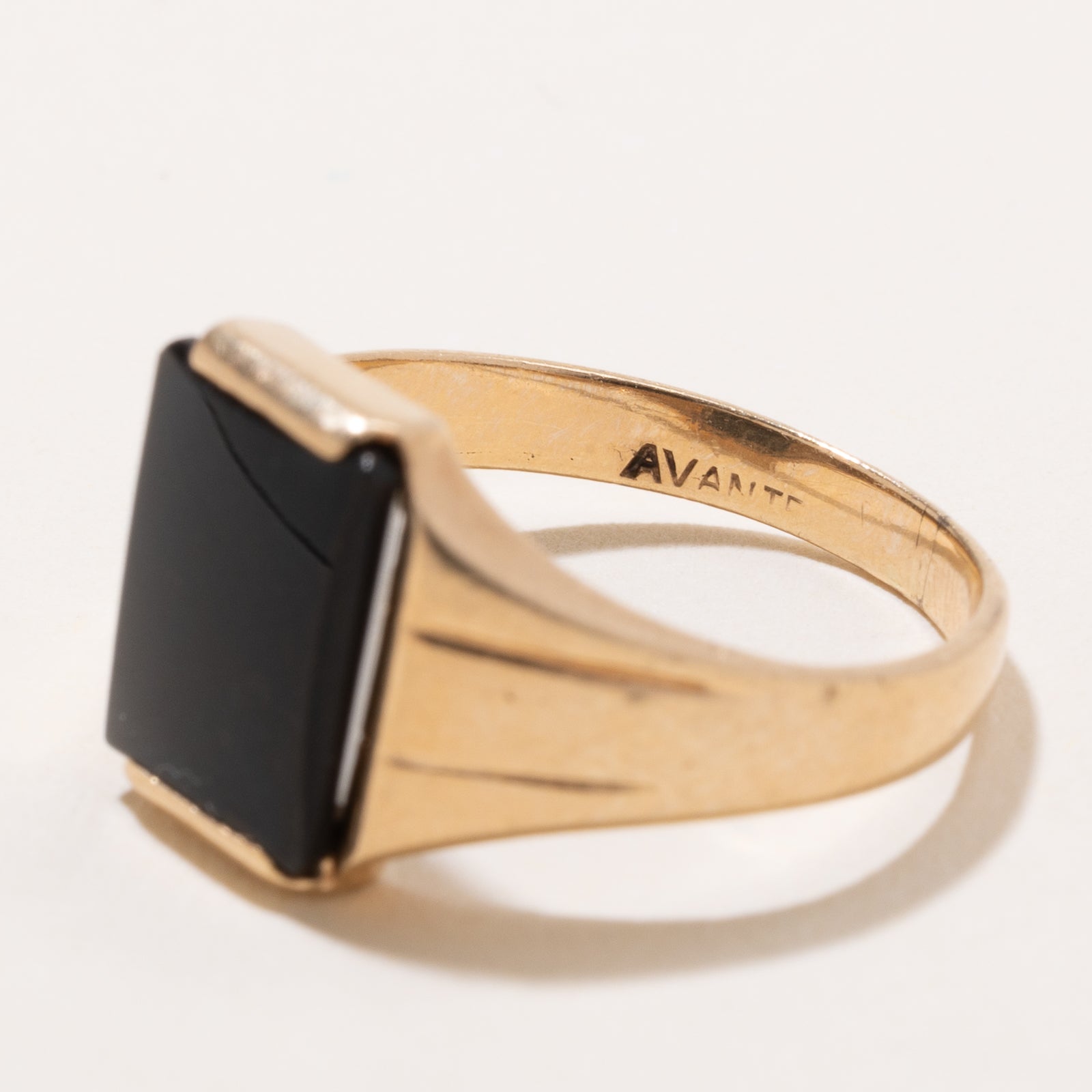 10K Onyx Signet Ring | 1.50ct | SZ 6.25