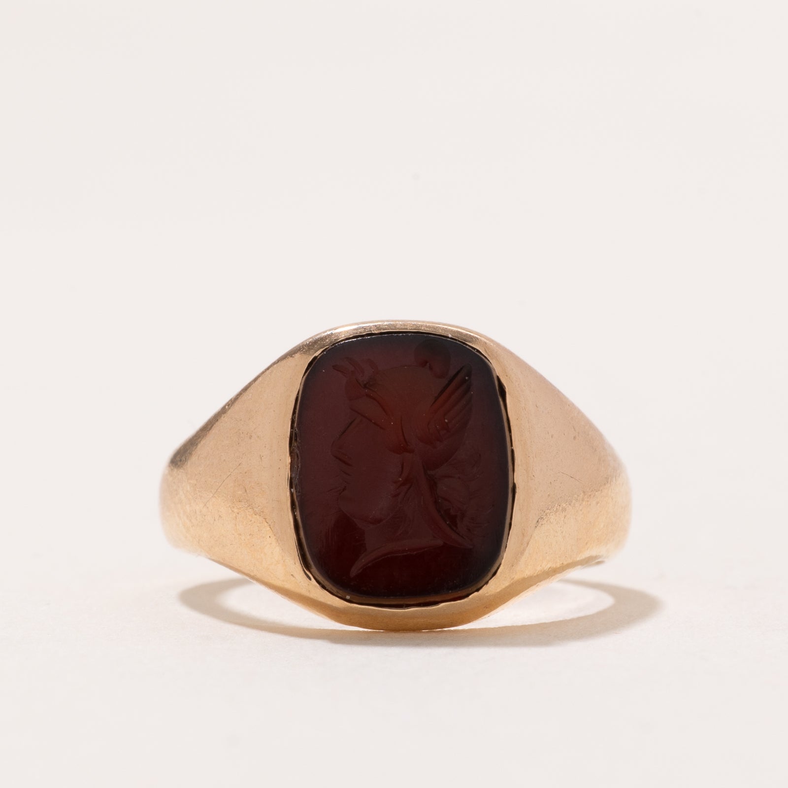 Carved Intaglio Carnelian Signet Ring | 1.00ct | SZ 5