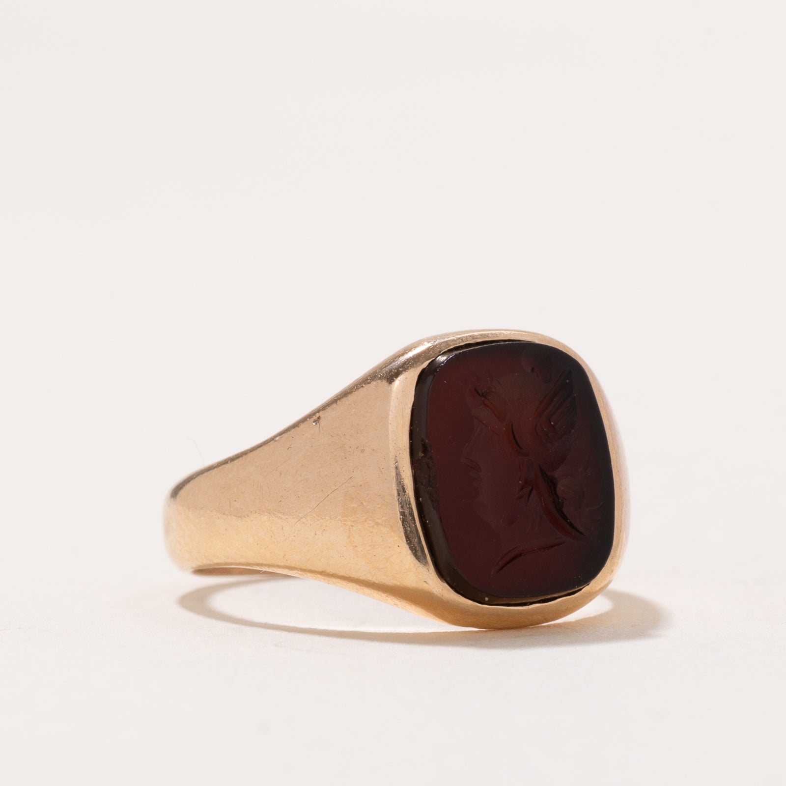 Carved Intaglio Carnelian Signet Ring | 1.00ct | SZ 5