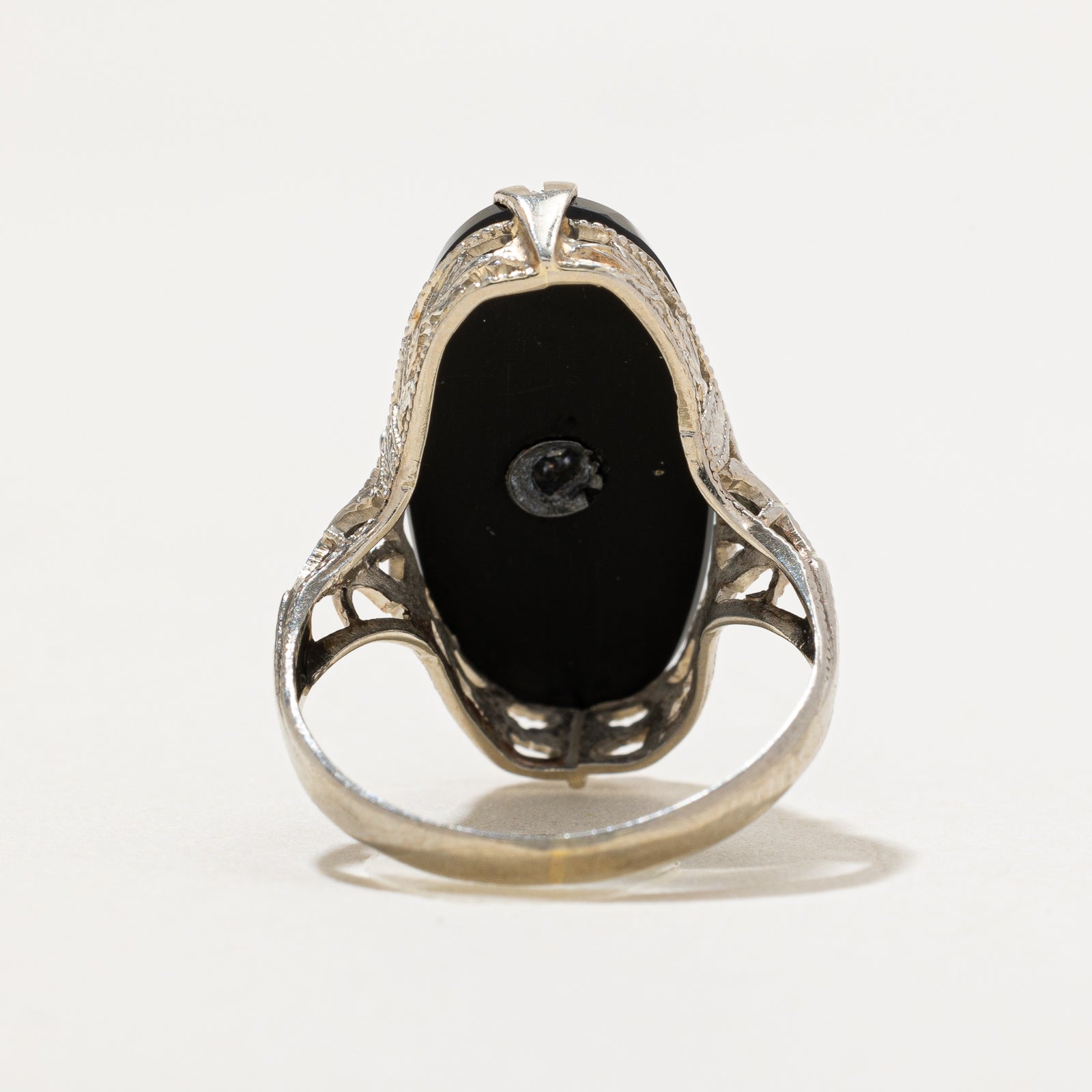 Onyx & Diamond Textured Ring | 2.75ct | 0.04ct | SZ 5.5