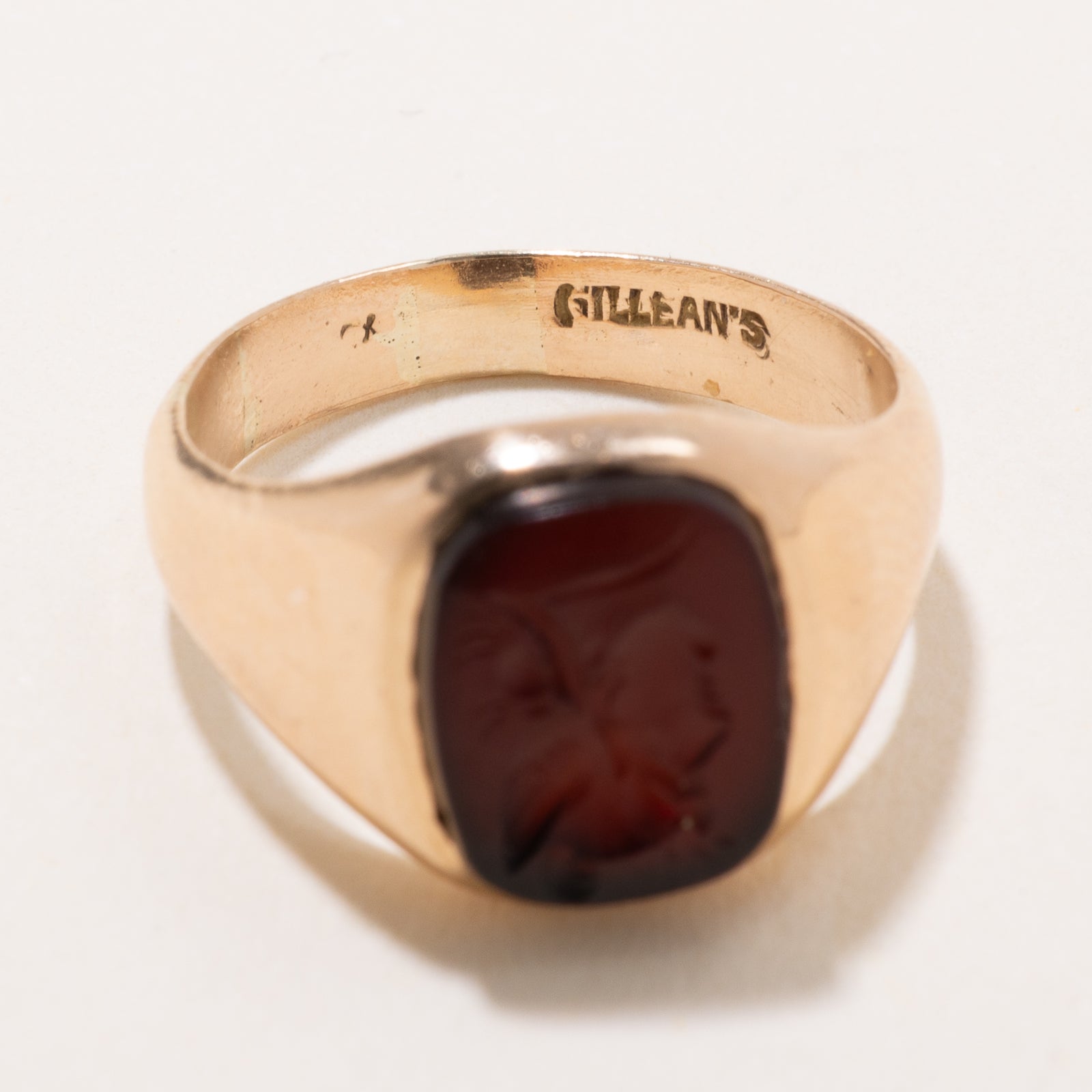 Carved Intaglio Carnelian Signet Ring | 1.00ct | SZ 5