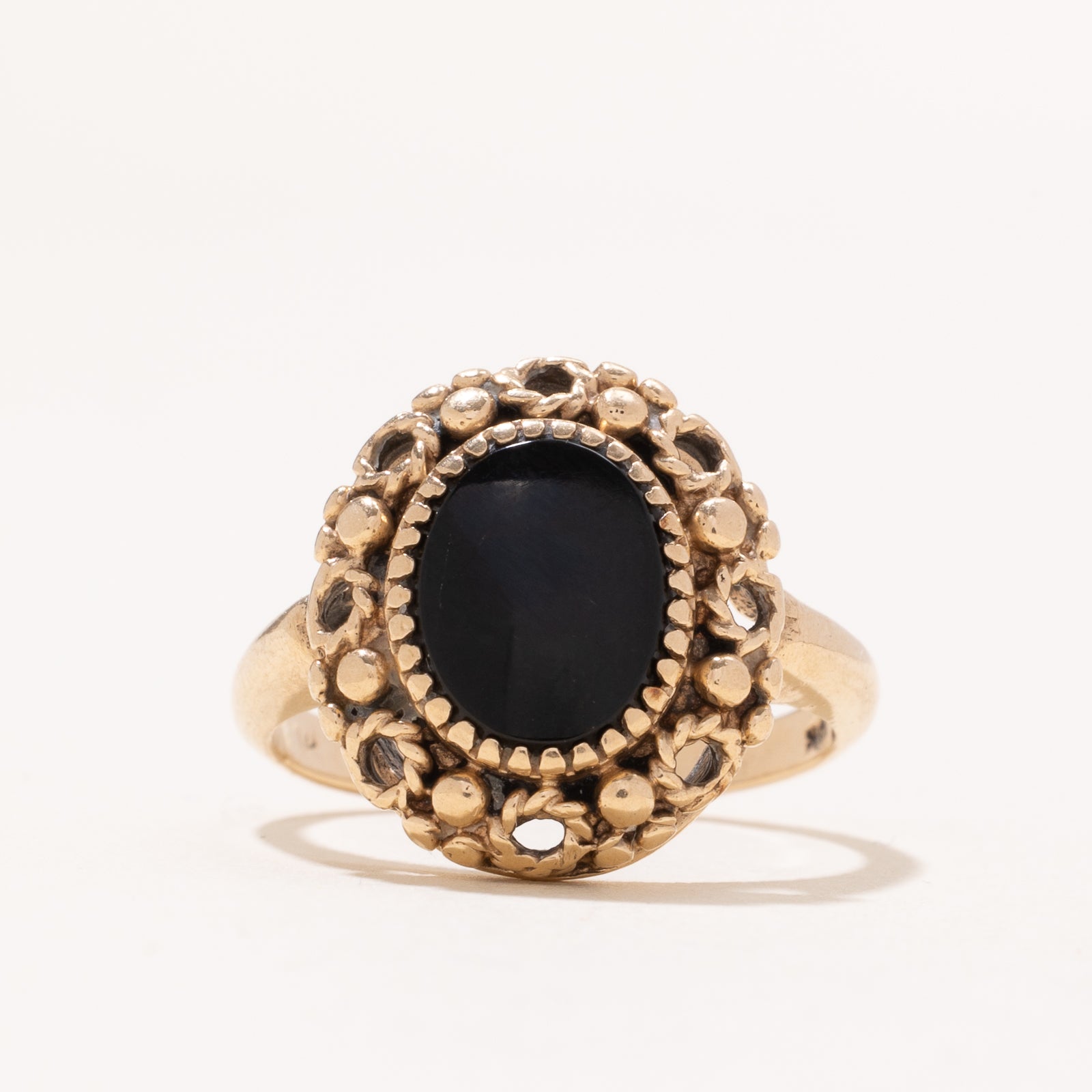 Onyx Textured Cocktail Ring | 1.20ct | SZ 7.5