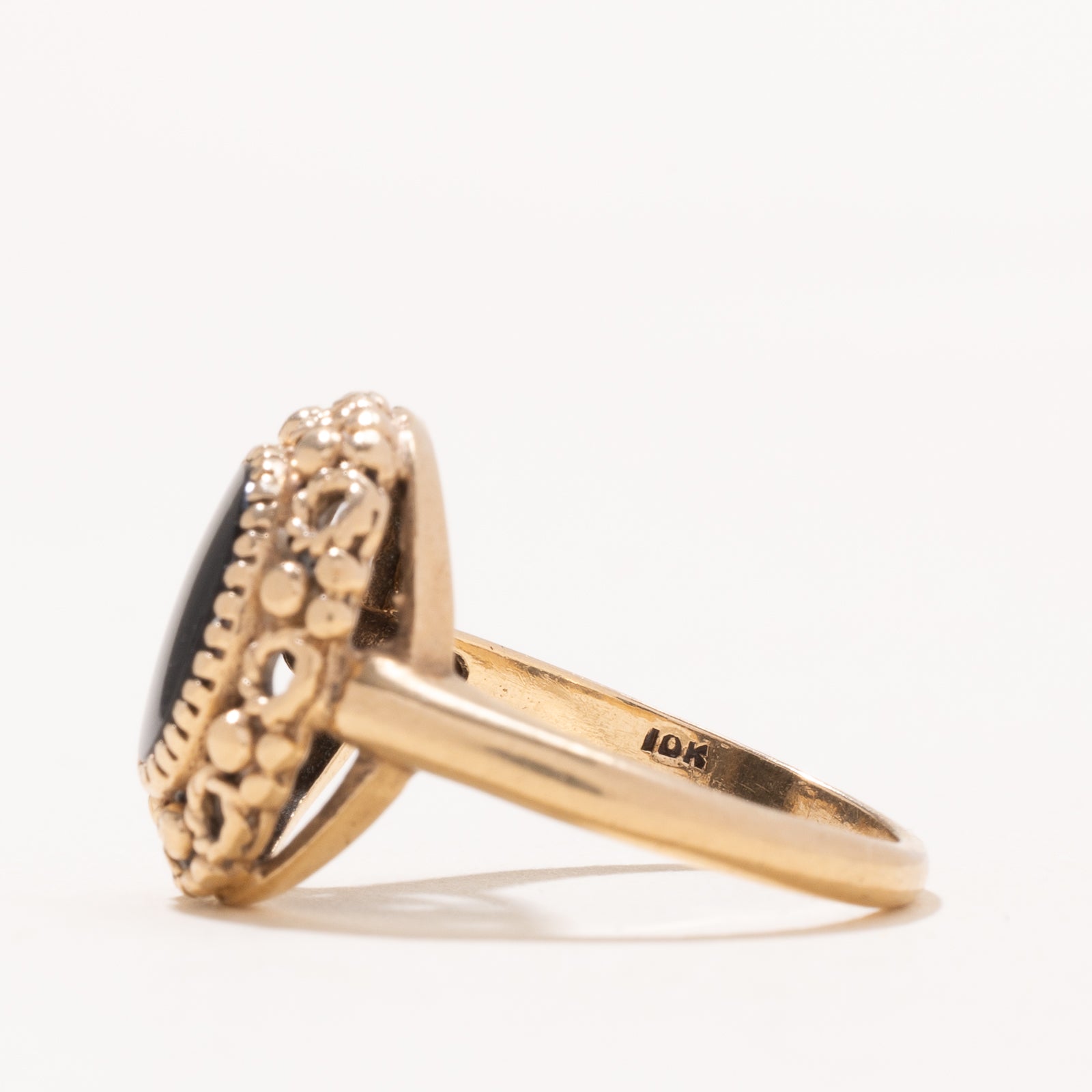 Onyx Textured Cocktail Ring | 1.20ct | SZ 7.5