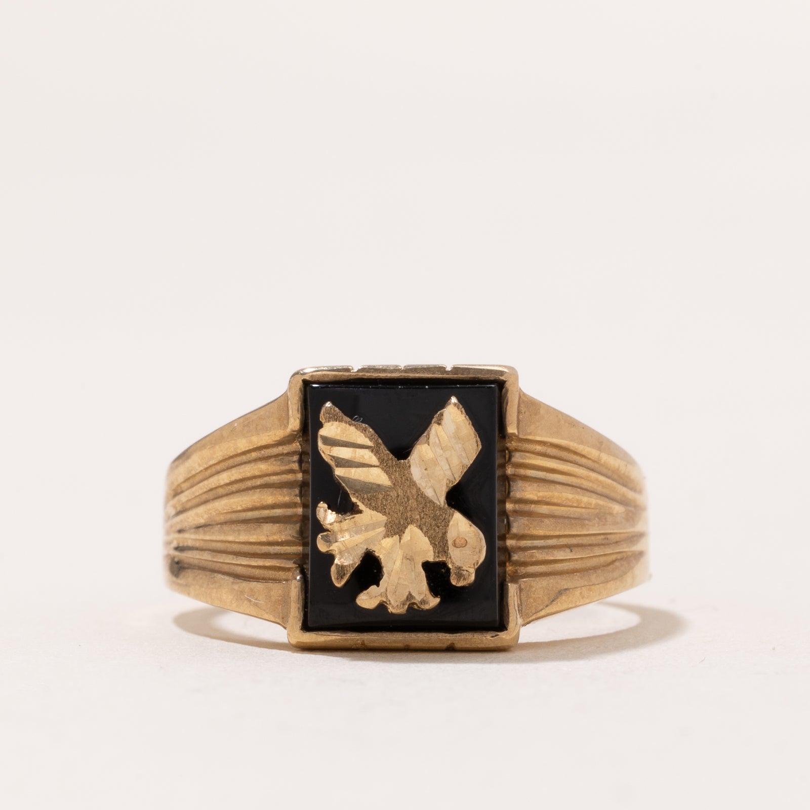 Eagle Onyx Signet Ring | 1.50ct | SZ 8.25
