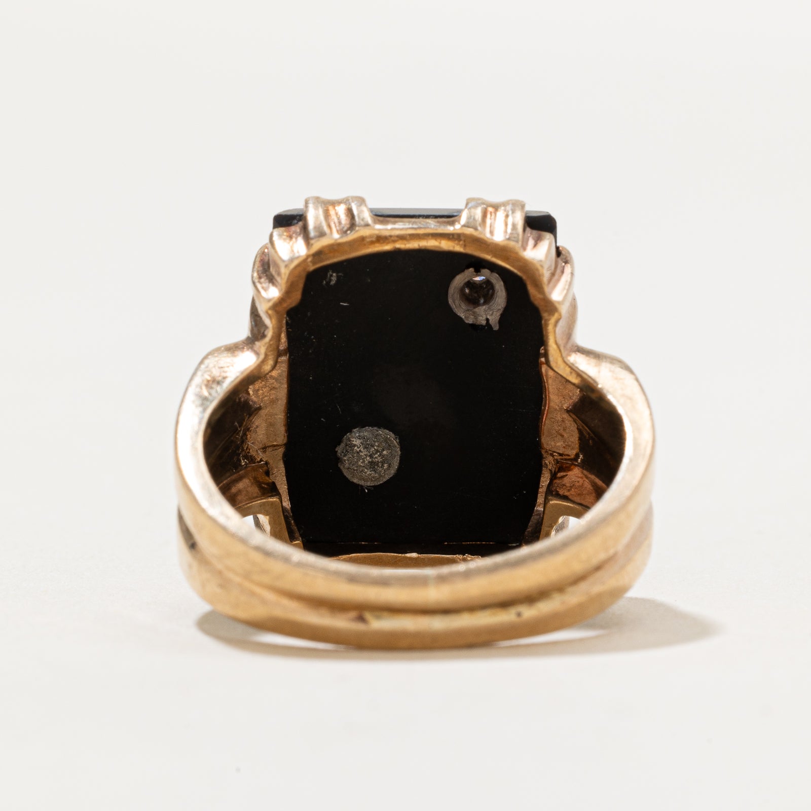 Onyx & Diamond Signet Ring | 7.50ct | 0.03ct | SZ 7.5