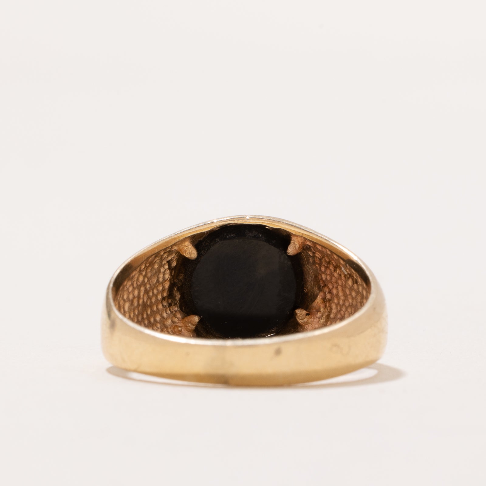 Onyx & Diamond Signet Ring | 1.00ct | 0.03ctw | SZ 8