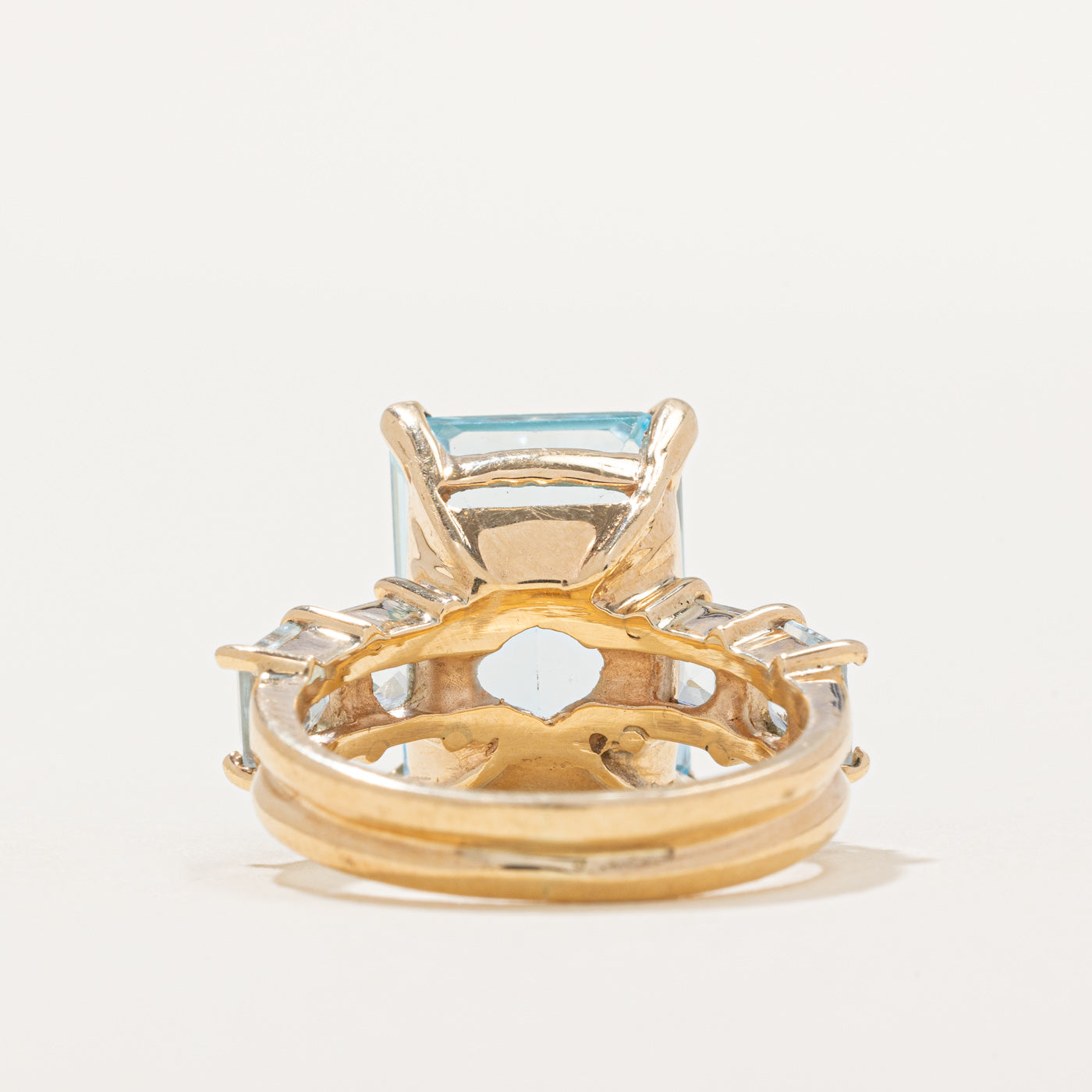 Blue Topaz Cocktail Ring | 12.00ctw | SZ 5.25 |