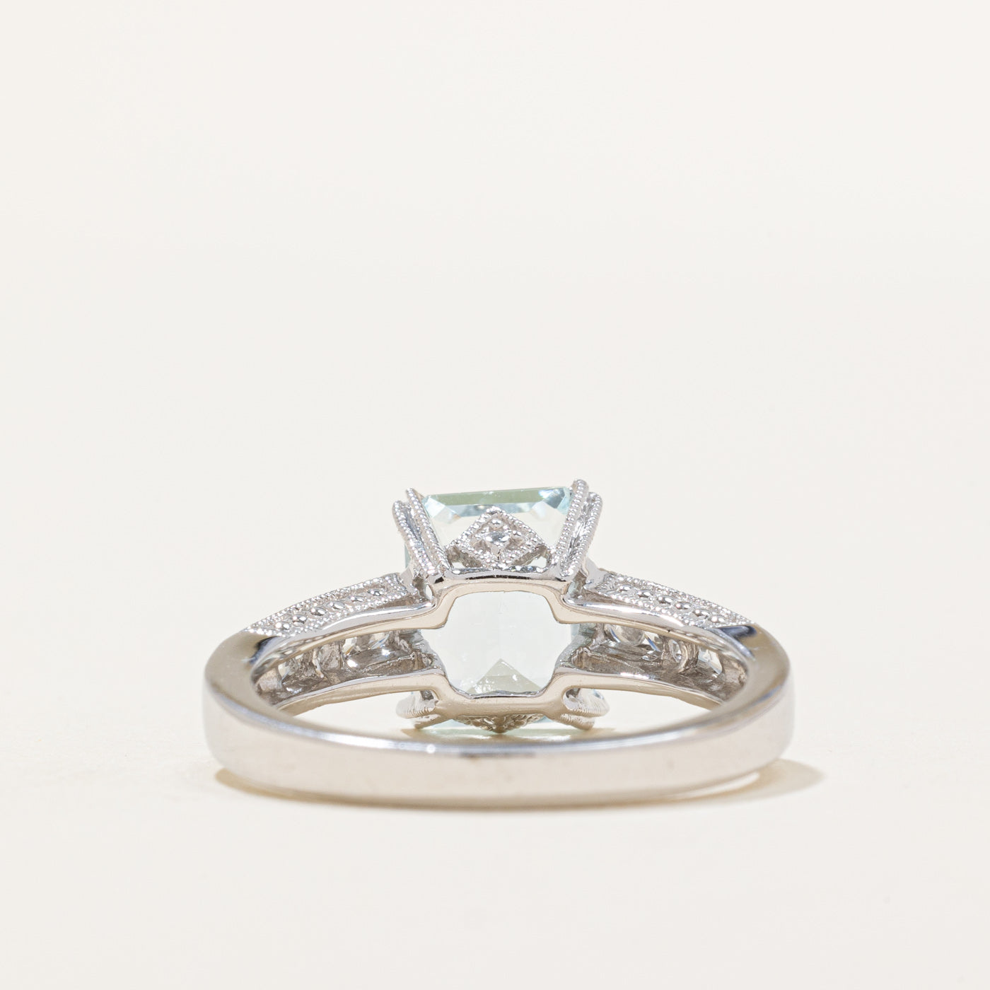 Aquamarine & White Topaz Cocktail Ring | 2.00ct, 0.24ctw | SZ 7.25 |