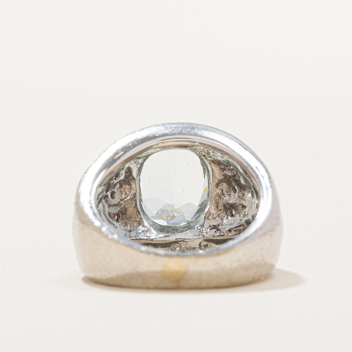 Aquamarine & Diamond Cocktail Ring | 3.00ct, 0.16ctw | SZ 5 |