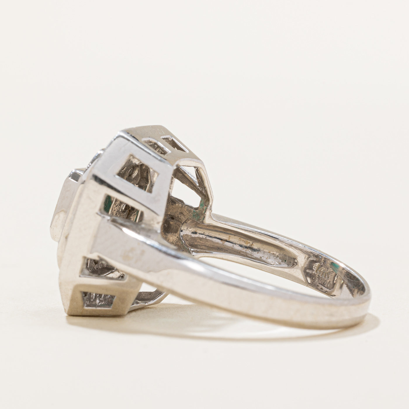 Emerald & Diamond Double Halo Cocktail Ring | 0.60ct, 0.47ctw | SZ 8 |