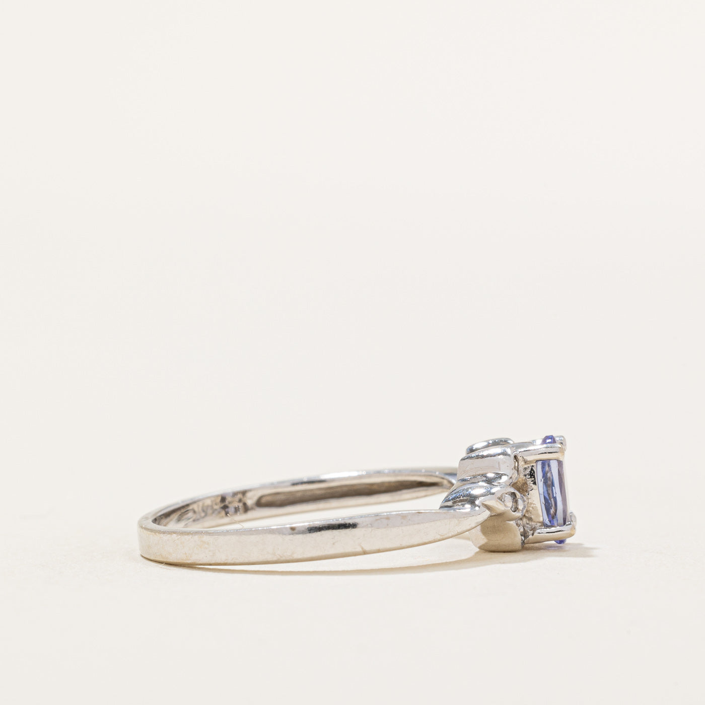Tanzanite & Diamond Reverse Tapered Ring | 0.38ct, 0.03ctw | SZ 7 |