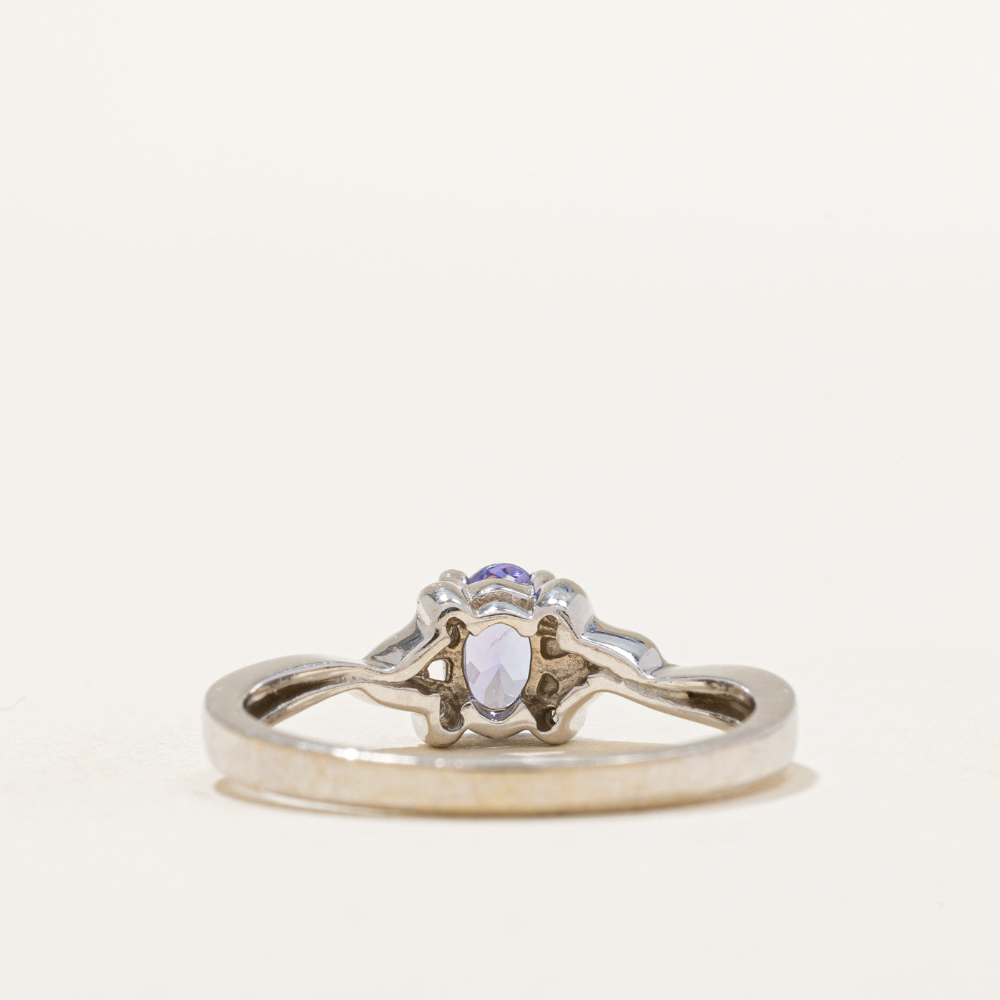 Tanzanite & Diamond Reverse Tapered Ring | 0.38ct, 0.03ctw | SZ 7 |