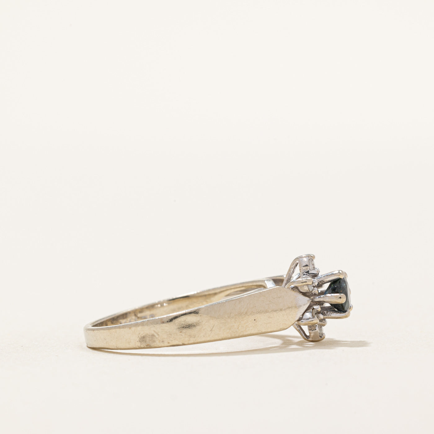 Sapphire & Diamond Open Halo Ring | 0.25ct, 0.06ctw | SZ 6.5 |