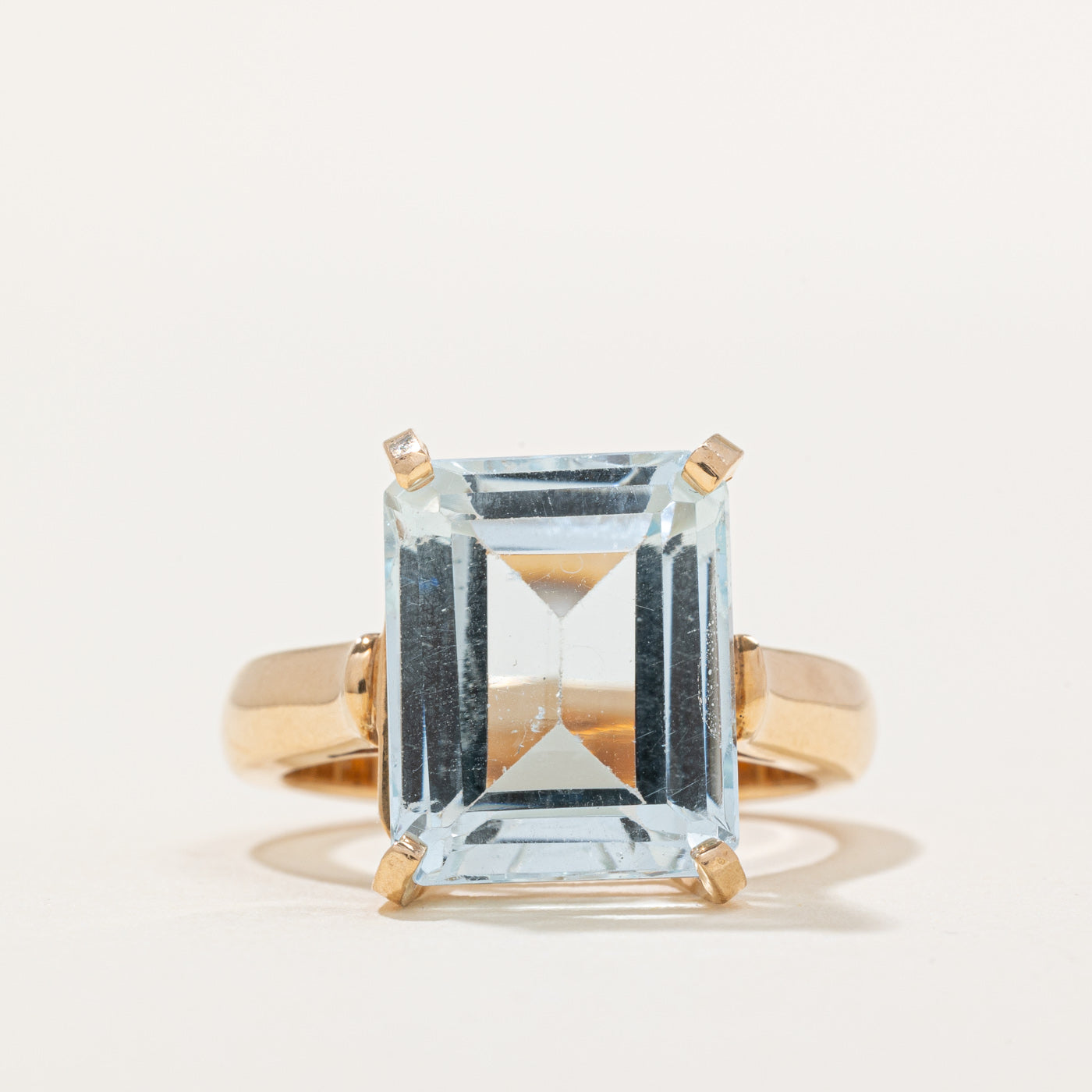 Bague cocktail en topaze bleue | 10,00 ct | Taille 7 |