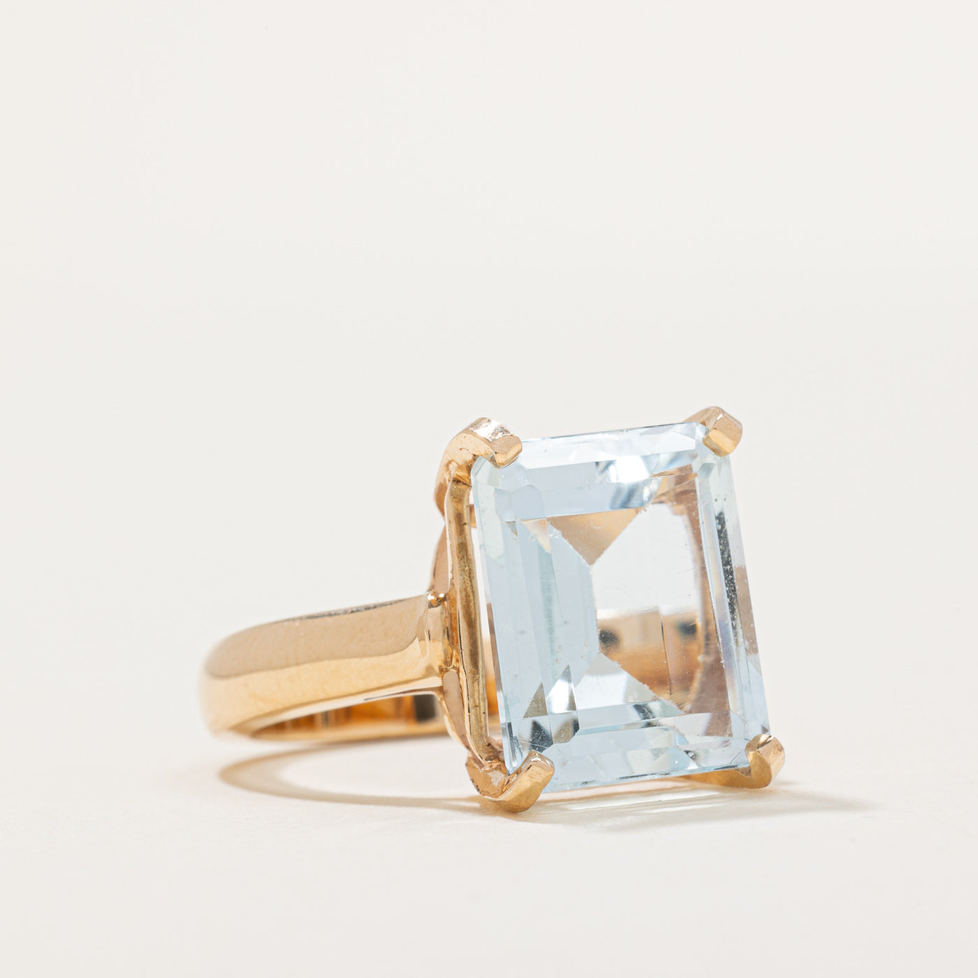 Bague cocktail en topaze bleue | 10,00 ct | Taille 7 |