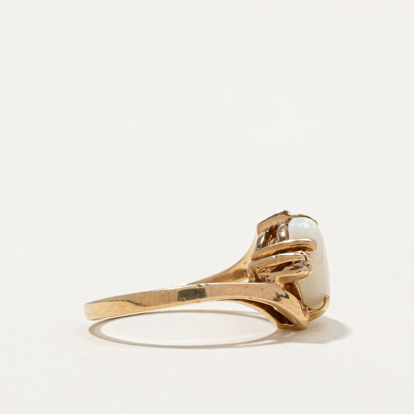 Opal & Diamond Bypass Ring | 1.10ct, 0.02ctw | SZ 4.5 |