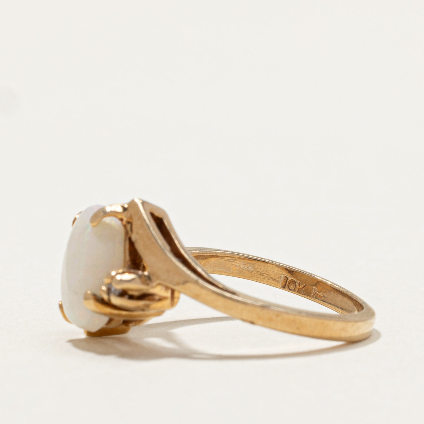 Opal & Diamond Bypass Ring | 1.10ct, 0.02ctw | SZ 4.5 |