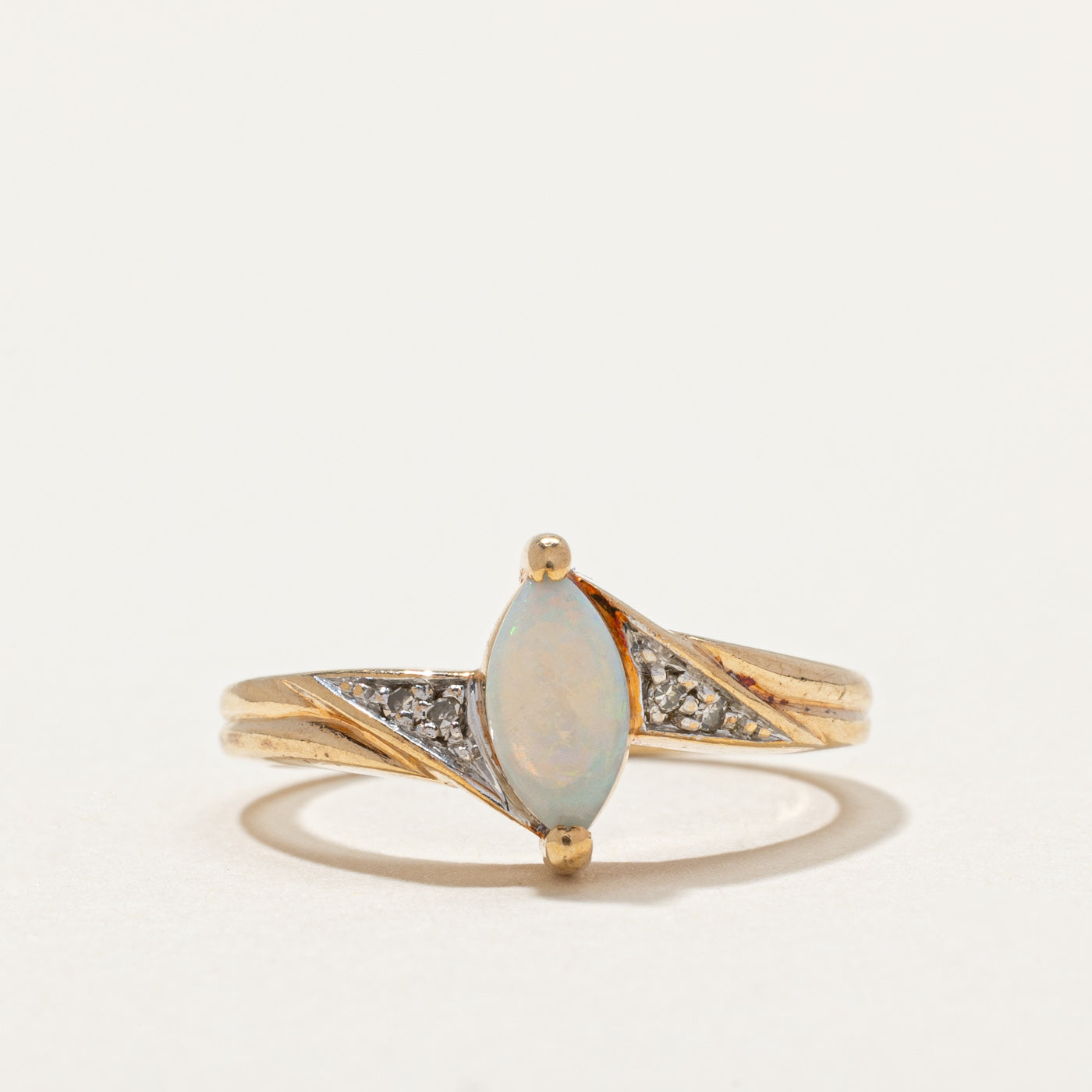 Marquise Opal & Diamond Ring | 0.30ct, 0.02ctw | SZ 5.75 |