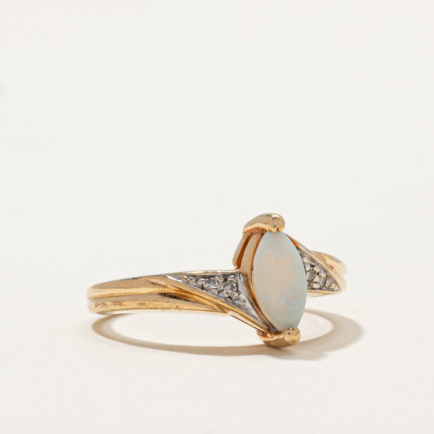 Marquise Opal & Diamond Ring | 0.30ct, 0.02ctw | SZ 5.75 |