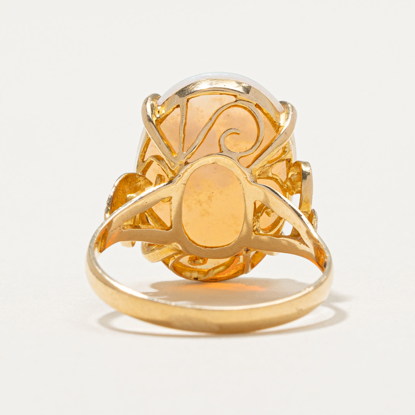 Oval Opal Cocktail Ring | 6.60ct | SZ 8 |