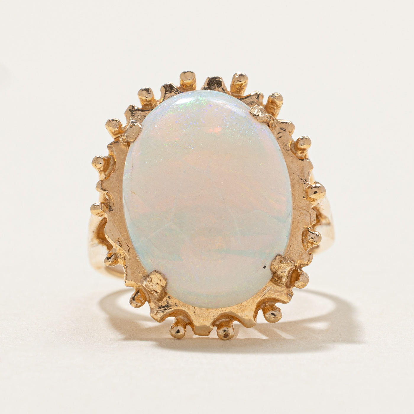 Oval Opal Cocktail Ring | 4.80ct | SZ 4.75 |