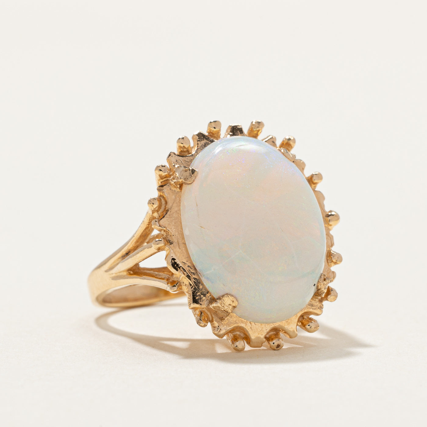 Oval Opal Cocktail Ring | 4.80ct | SZ 4.75 |