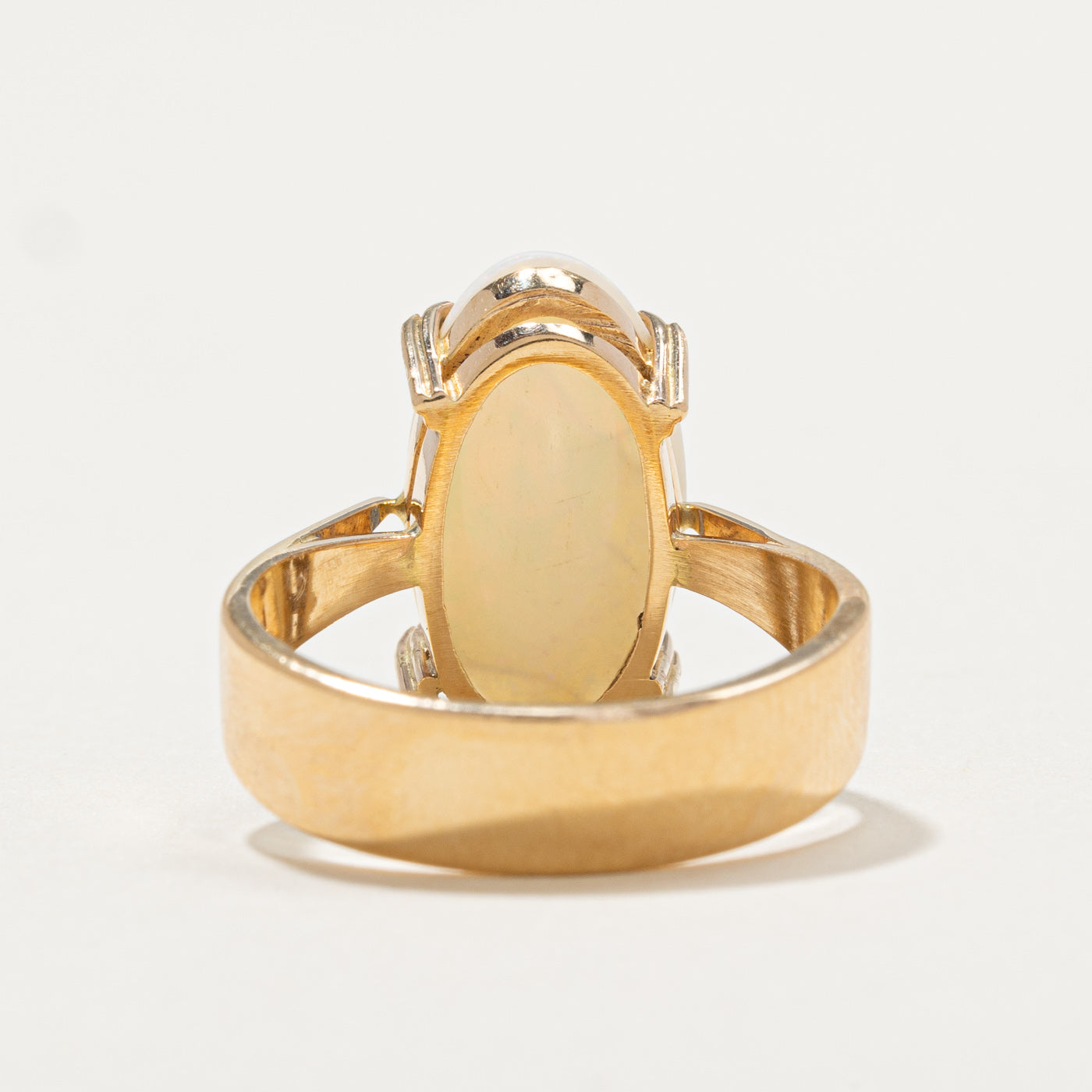 14k Opal Reverse Tapered Ring | 2.80ct | SZ 6.75 |