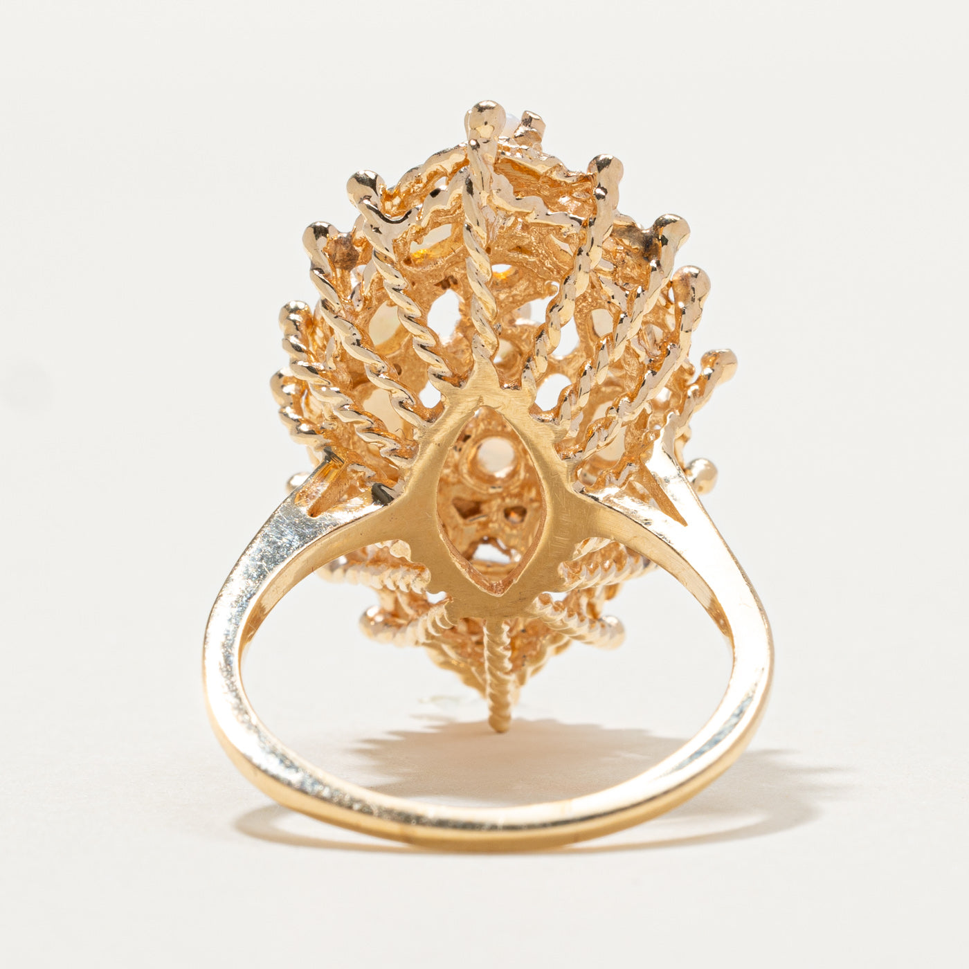 Opal Cluster Navette Ring | 1.30ctw | SZ 8.5 |