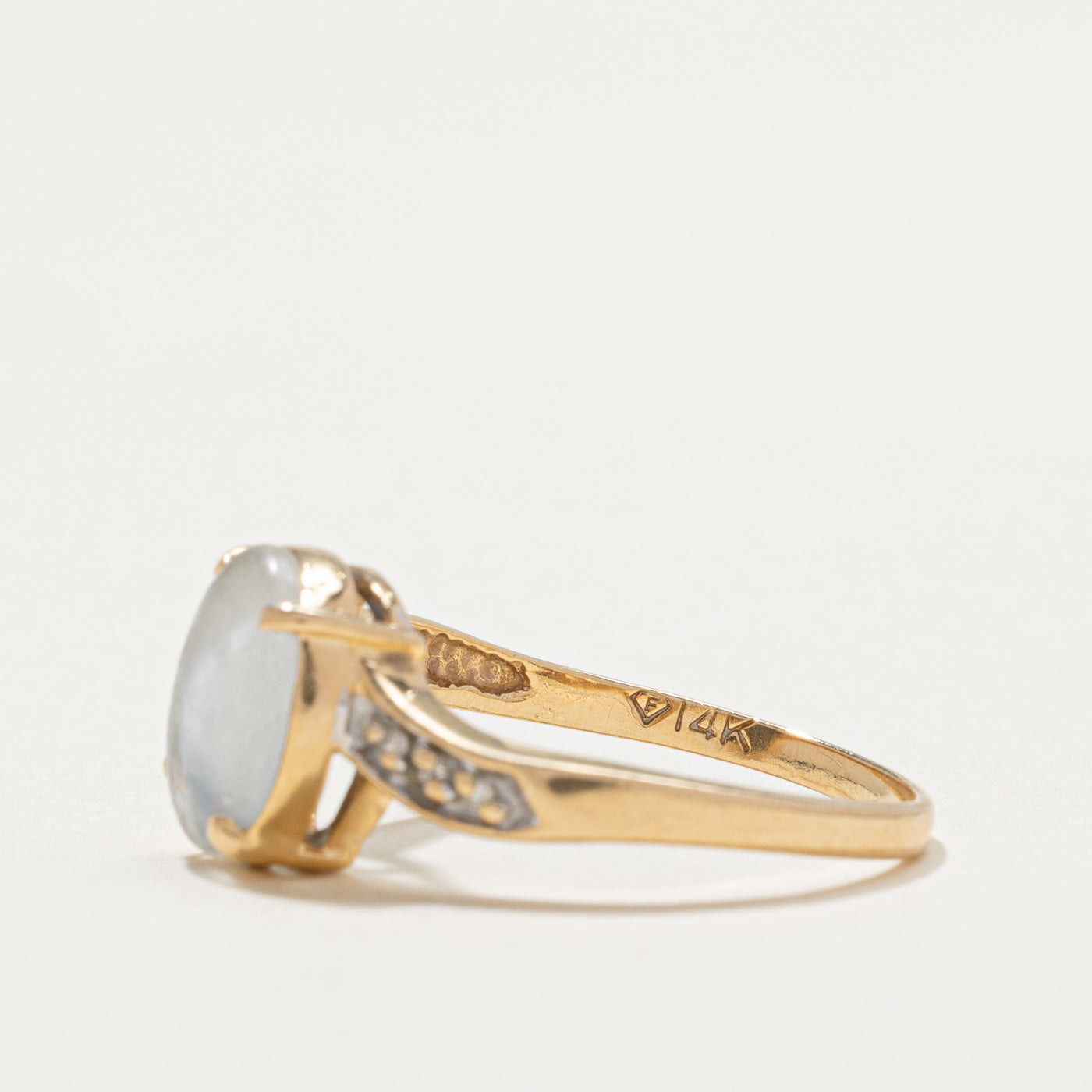 Opal & Diamond Bypass Ring | 1.50ct, 0.03ctw | SZ 8 |