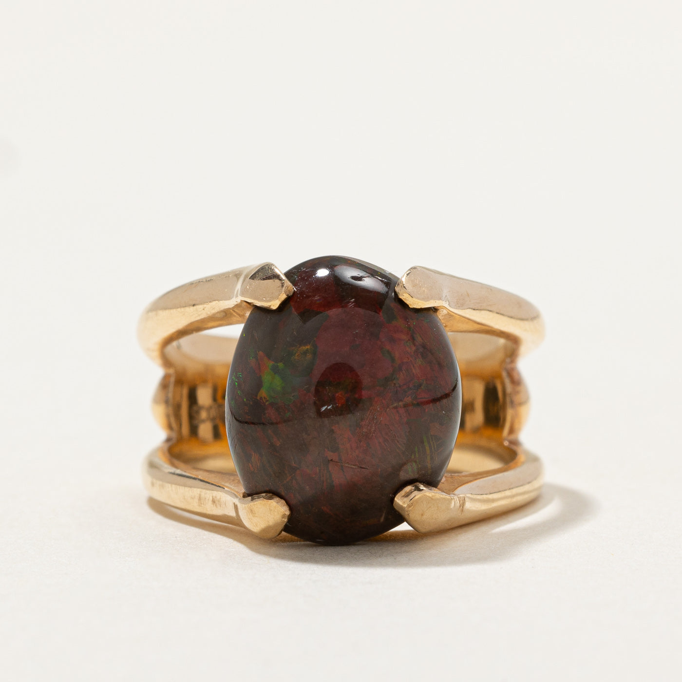 Boulder Opal Cocktail Ring | 5.60ct | SZ 7 |