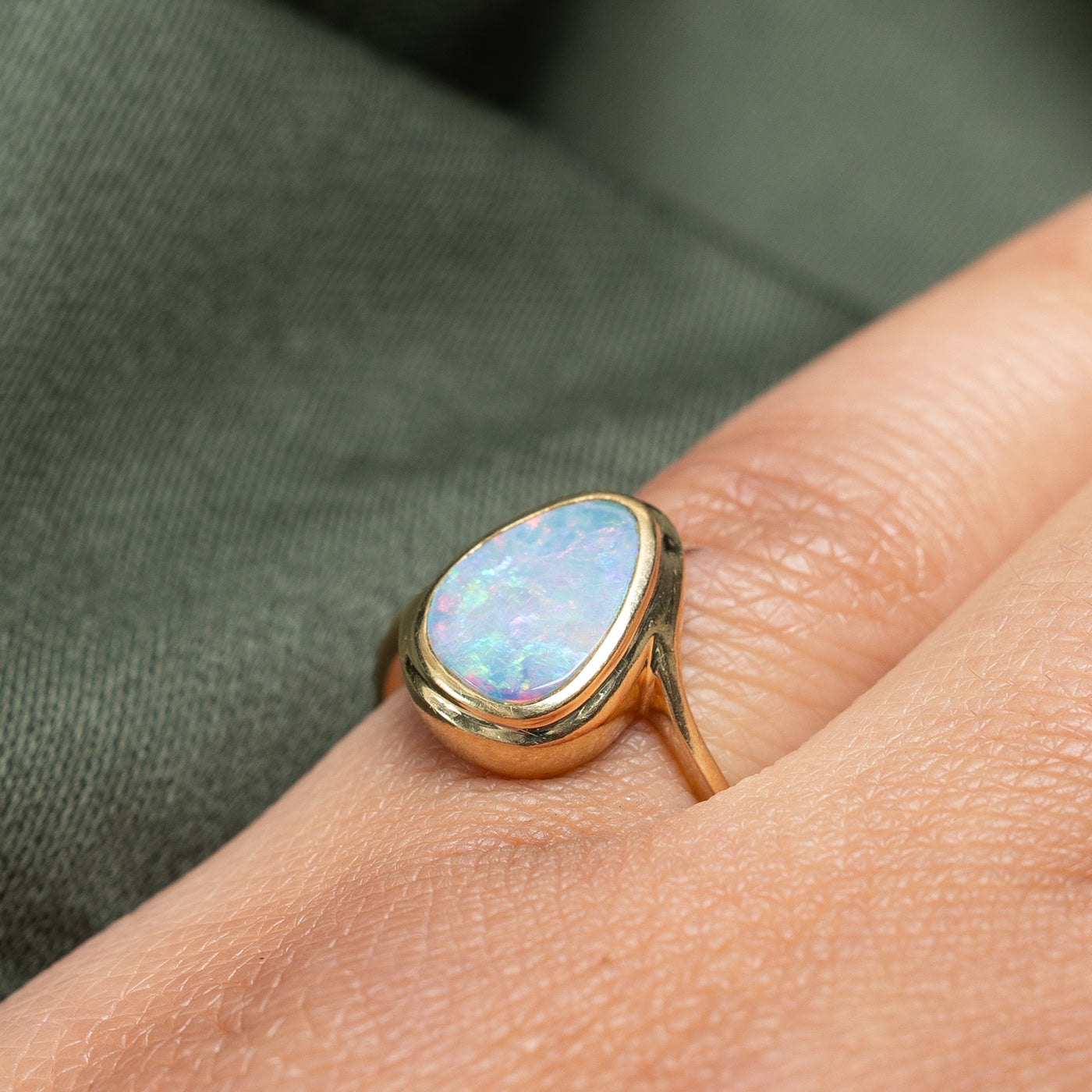 Bezel Set Free Form Opal Ring | 1.00ct | SZ 6 |