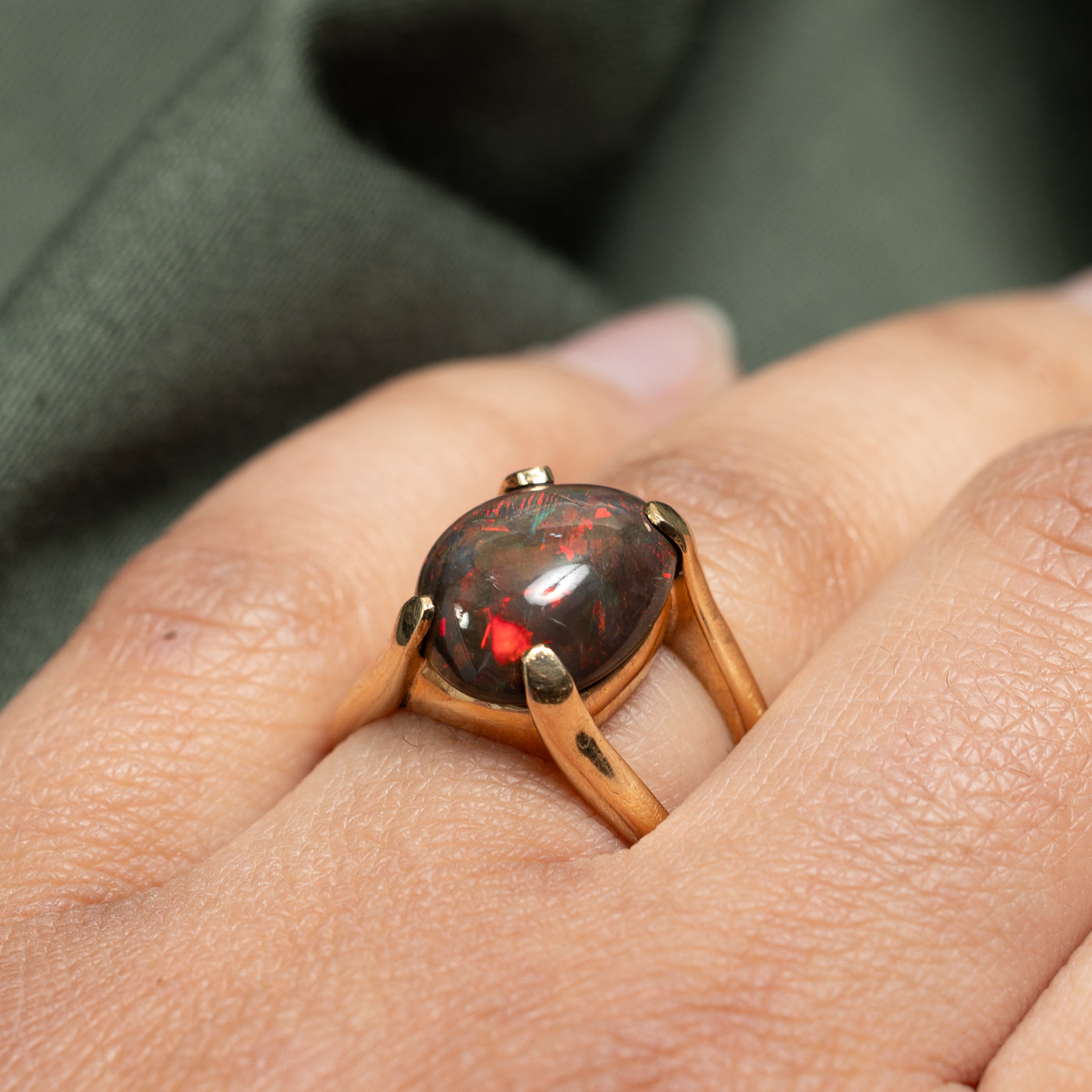 Boulder Opal Cocktail Ring | 5.60ct | SZ 7 |