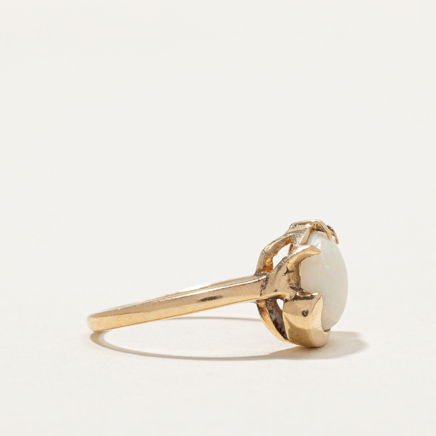 14k Yellow Gold Opal & Diamond Ring | 1.25ct, 0.02ct | SZ 6.75 |