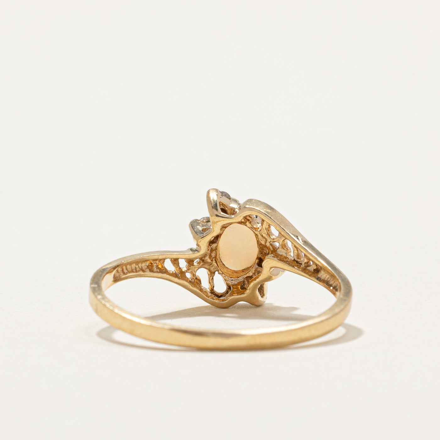 Opal & Diamond Bypass Ring | 0.46ct, 0.05ctw | SZ 6 |