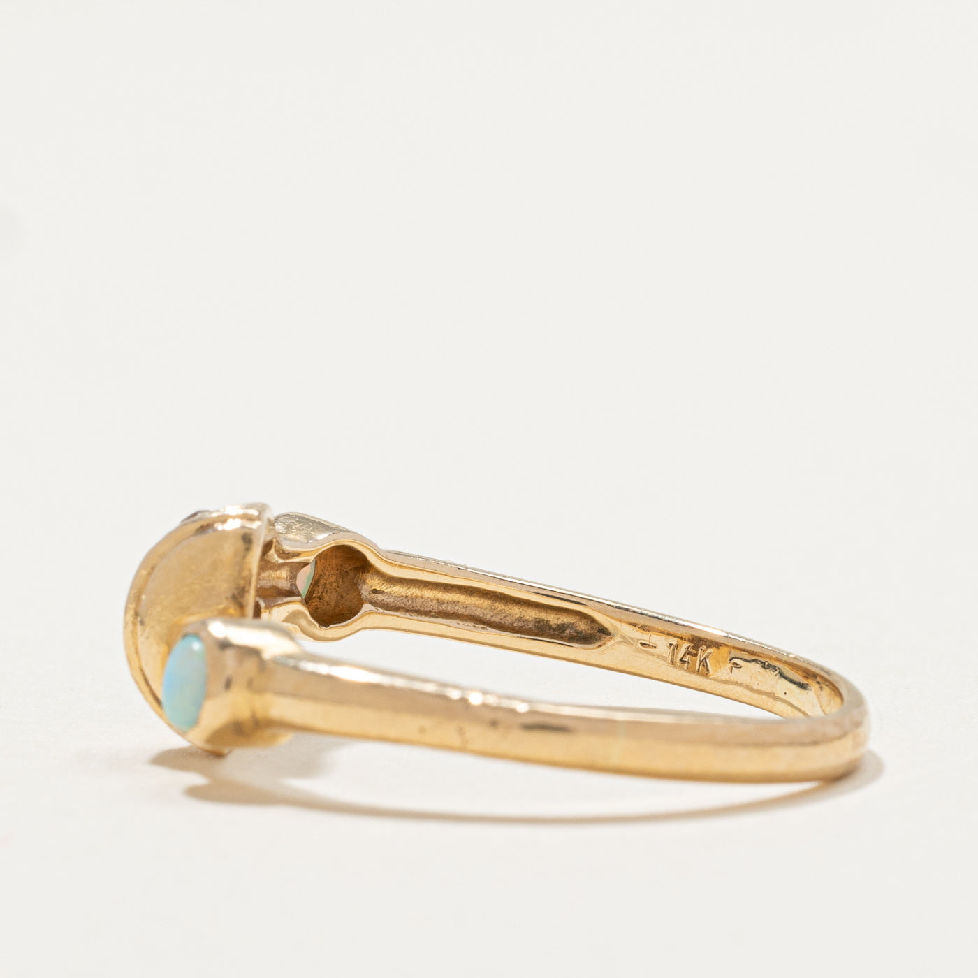 Opal & Diamond Abstract Ring | 0.24ctw, 0.10ctw | SZ 9.25 |
