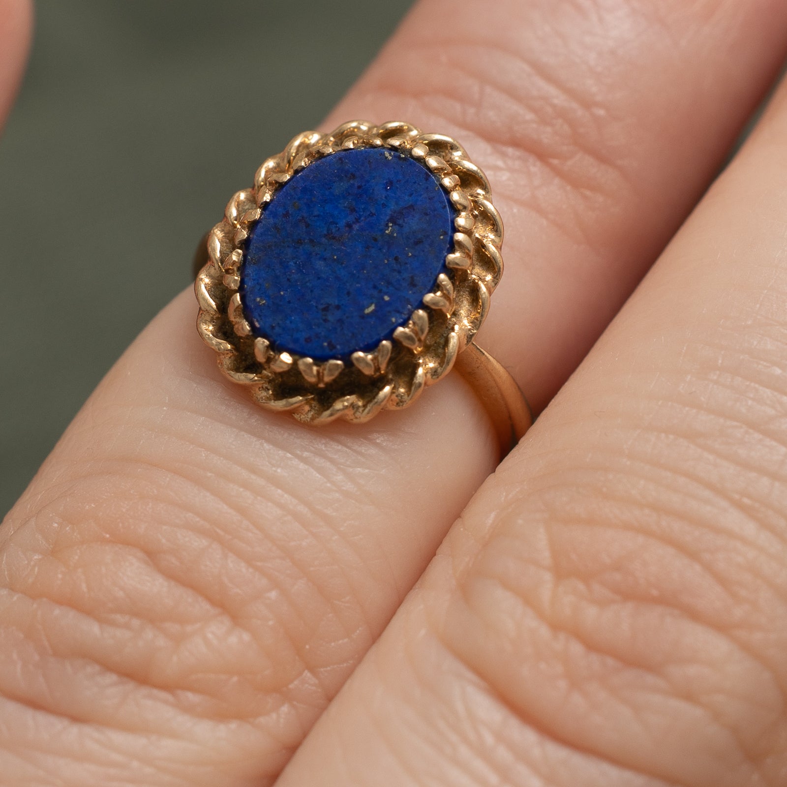 Lapis Lazuli Textured Ring | 1.75ct | SZ 2 |