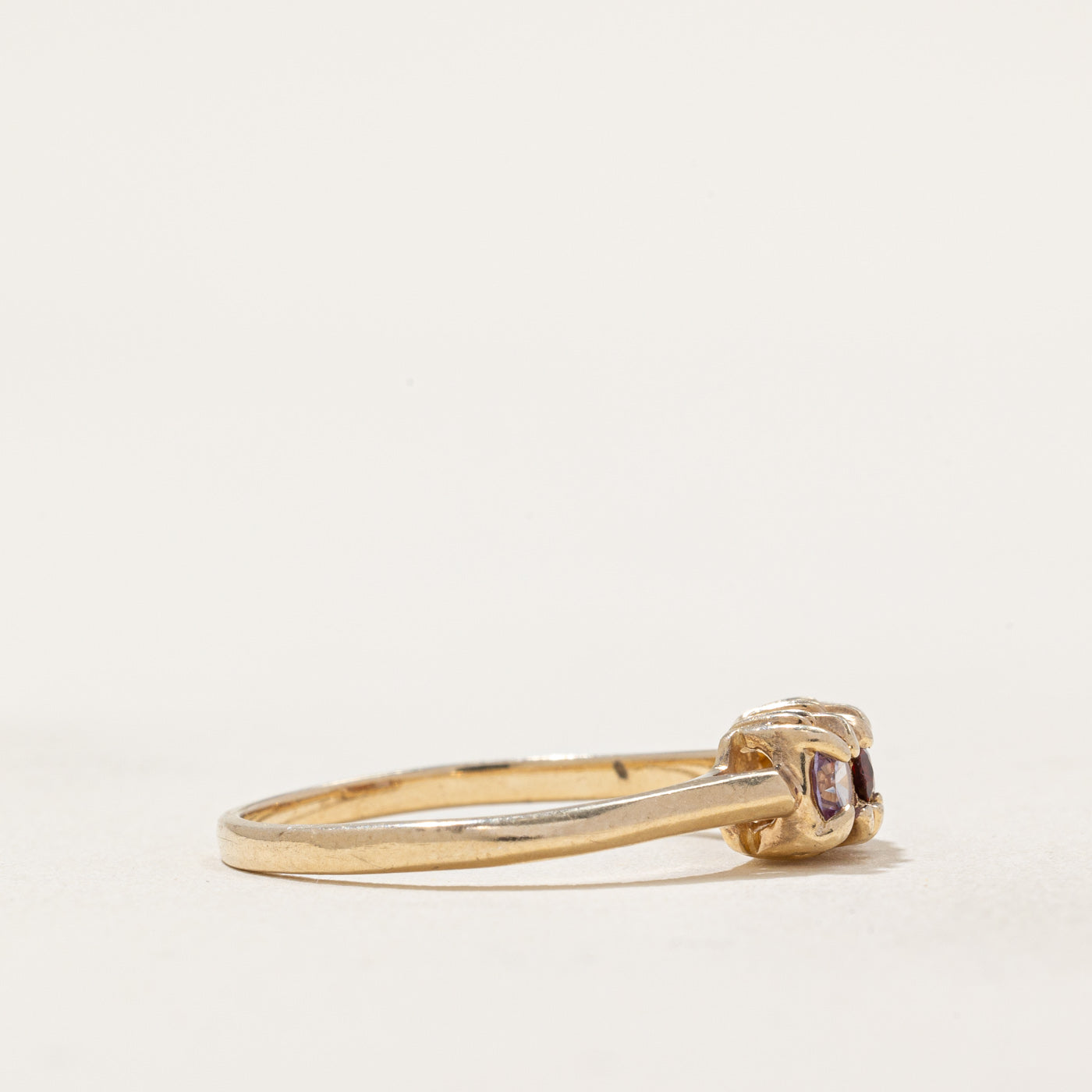 Synthetic Colour Change Sapphire & Garnet Ring | 0.28ctw, 0.14ct | SZ 7 |