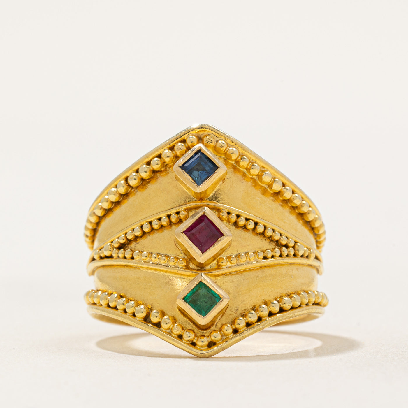 Multi Gemstone Cocktail Ring | 0.26ctw | SZ 8.25 |