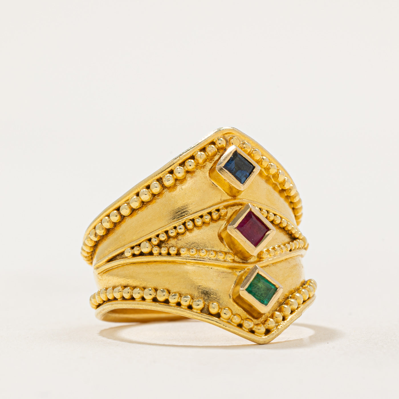Multi Gemstone Cocktail Ring | 0.26ctw | SZ 8.25 |