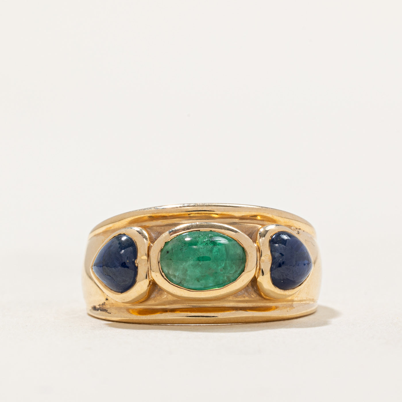 Emerald & Sapphire Ring | 0.75ct, 1.20ctw | SZ 7.5 |