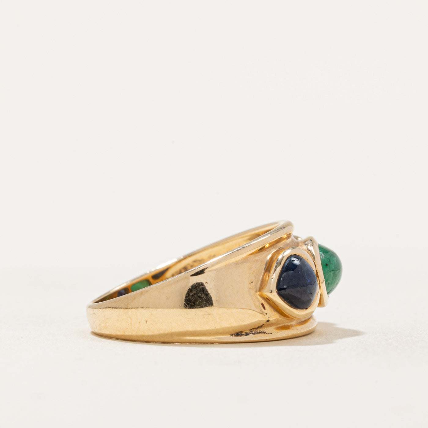 Emerald & Sapphire Ring | 0.75ct, 1.20ctw | SZ 7.5 |