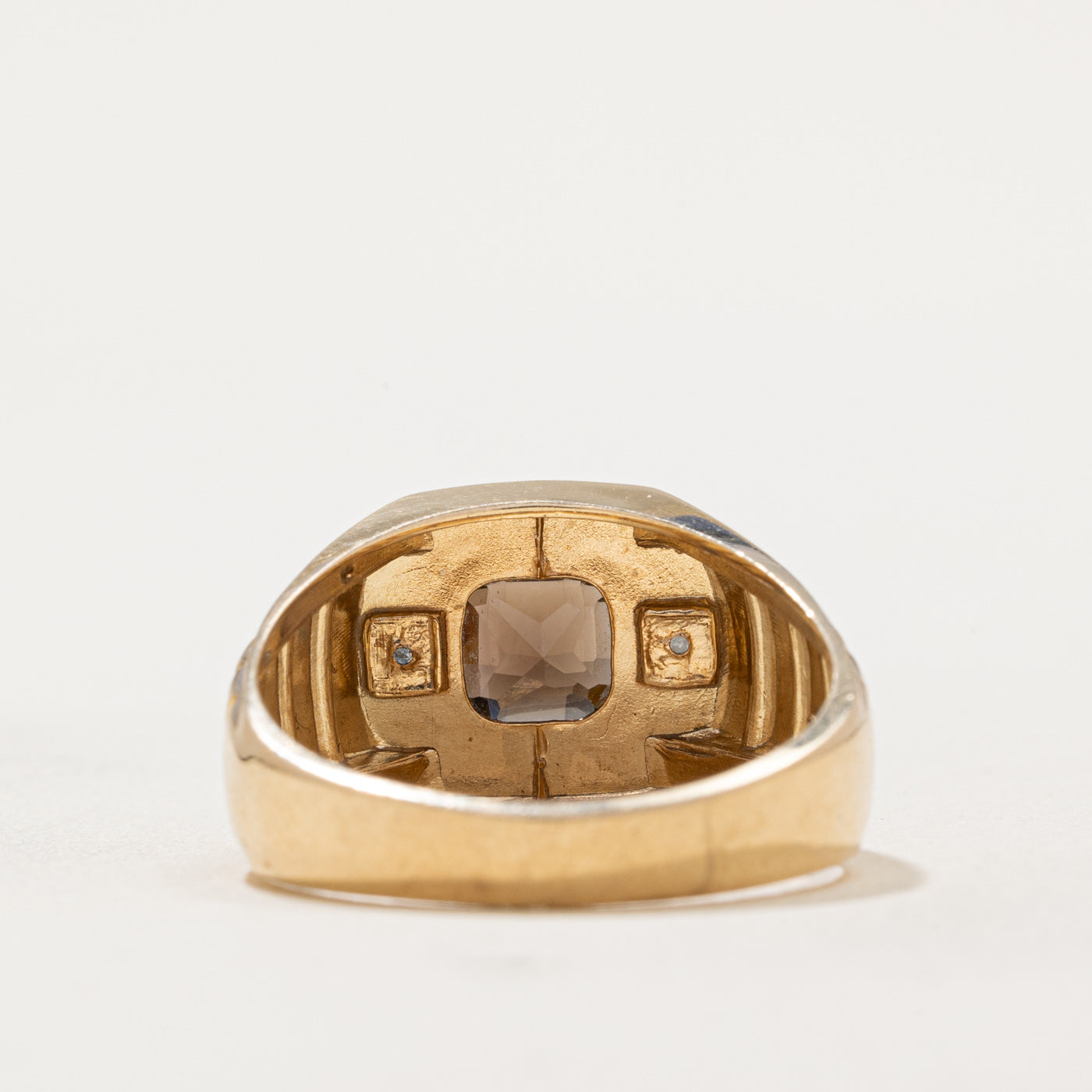 Smoky Quartz & Diamond Cocktail Ring | 1.50ct, 0.01ctw | SZ 10 |