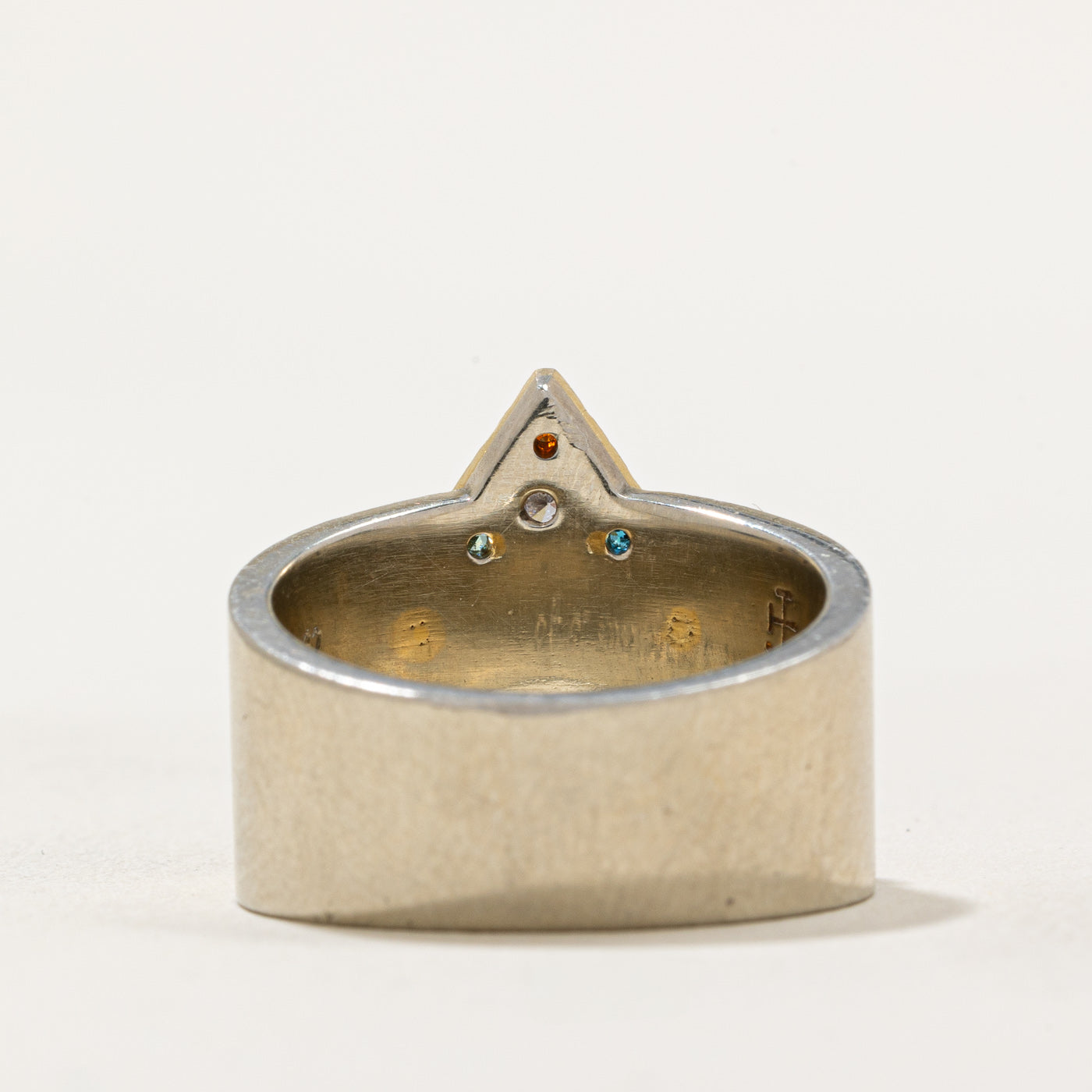 Multi Coloured Diamond Legend of Zelda Ring | 0.17ctw | SZ 7 |