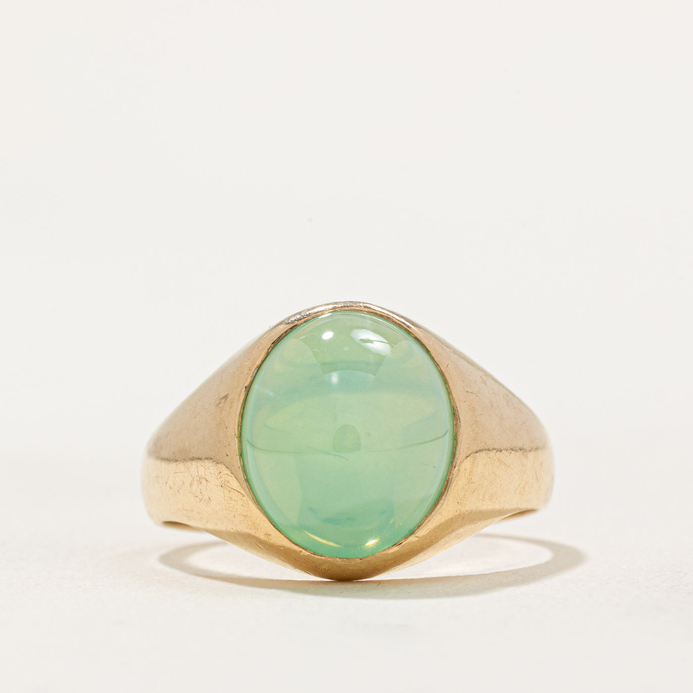 Synthetic Mint Green Star Sapphire Ring | 6.90ct | SZ 8.75 |