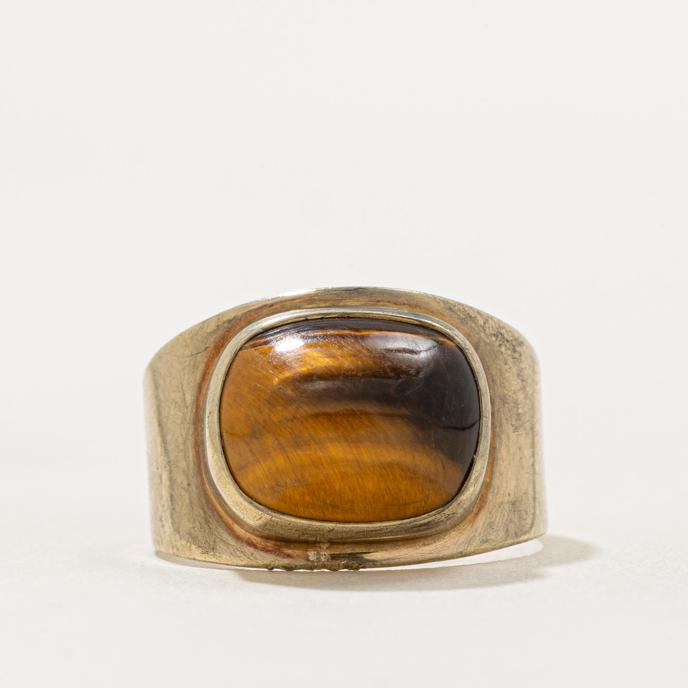 Bague cocktail œil de tigre | 3,50 ct | Taille 5,75 |
