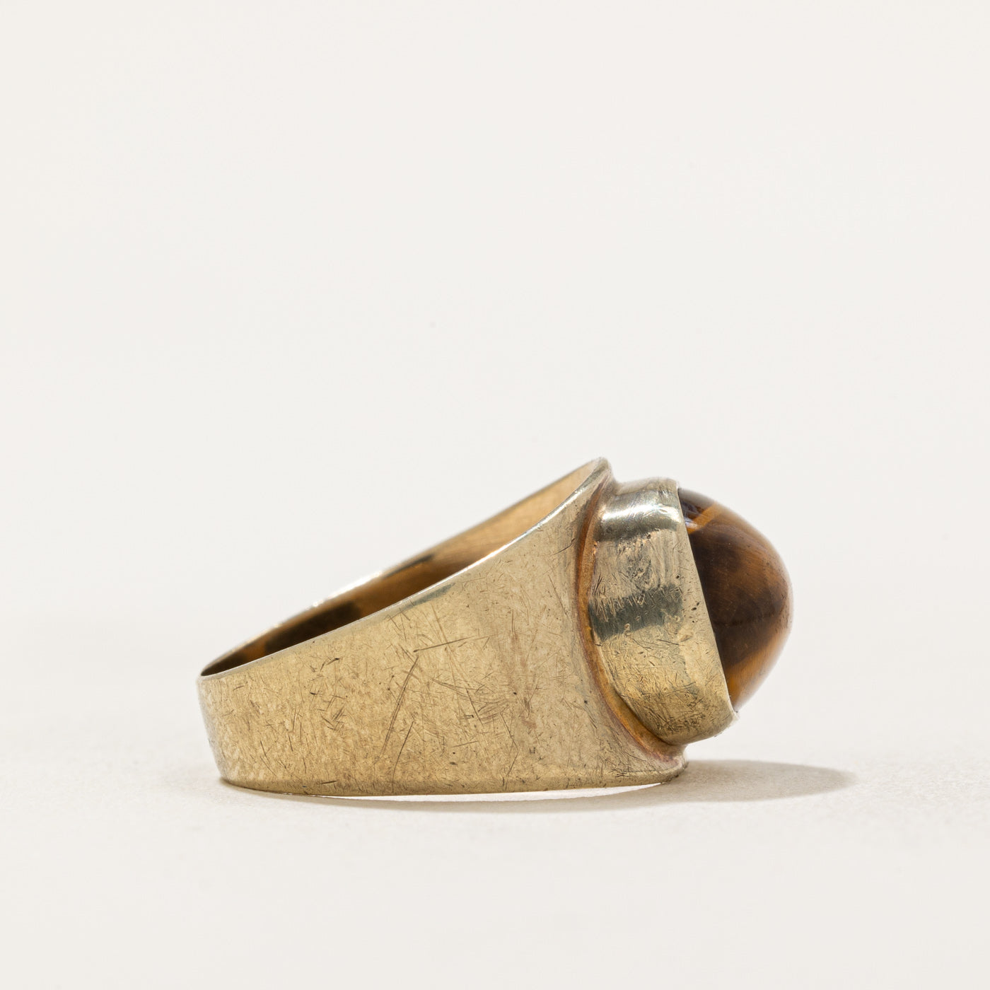 Bague cocktail œil de tigre | 3,50 ct | Taille 5,75 |